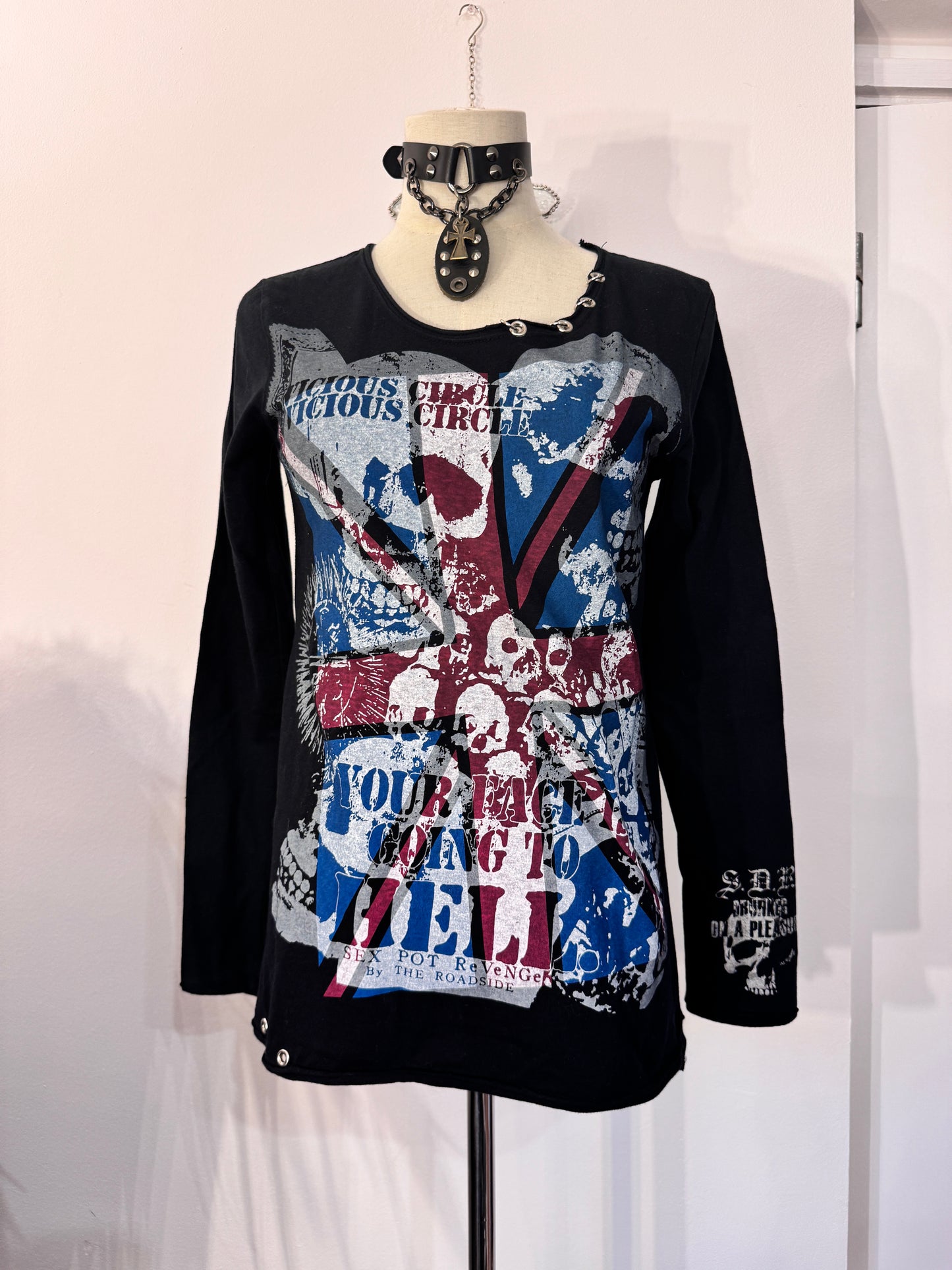 Sexpot Revenge Skull Print Top