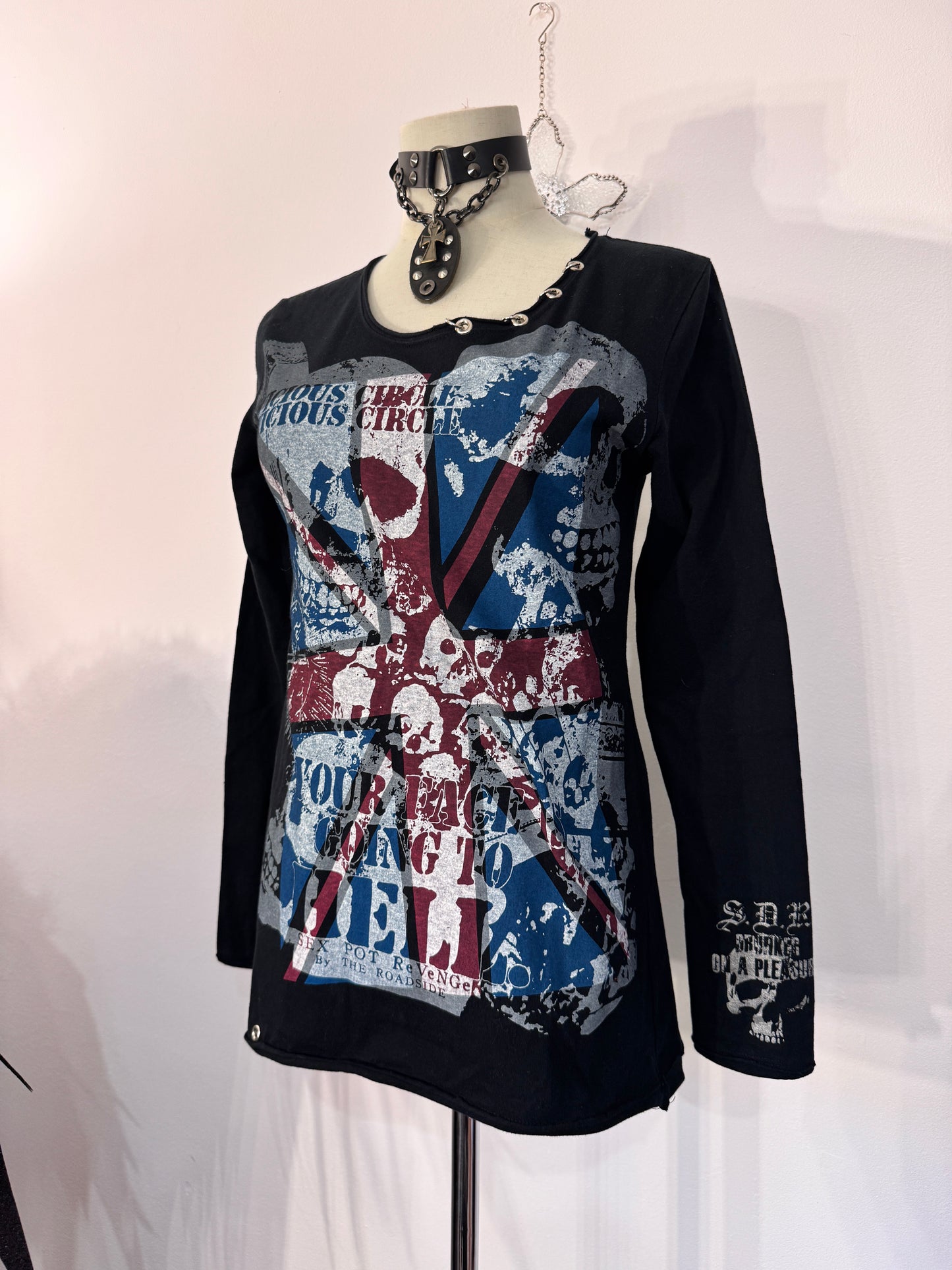 Sexpot Revenge Skull Print Top