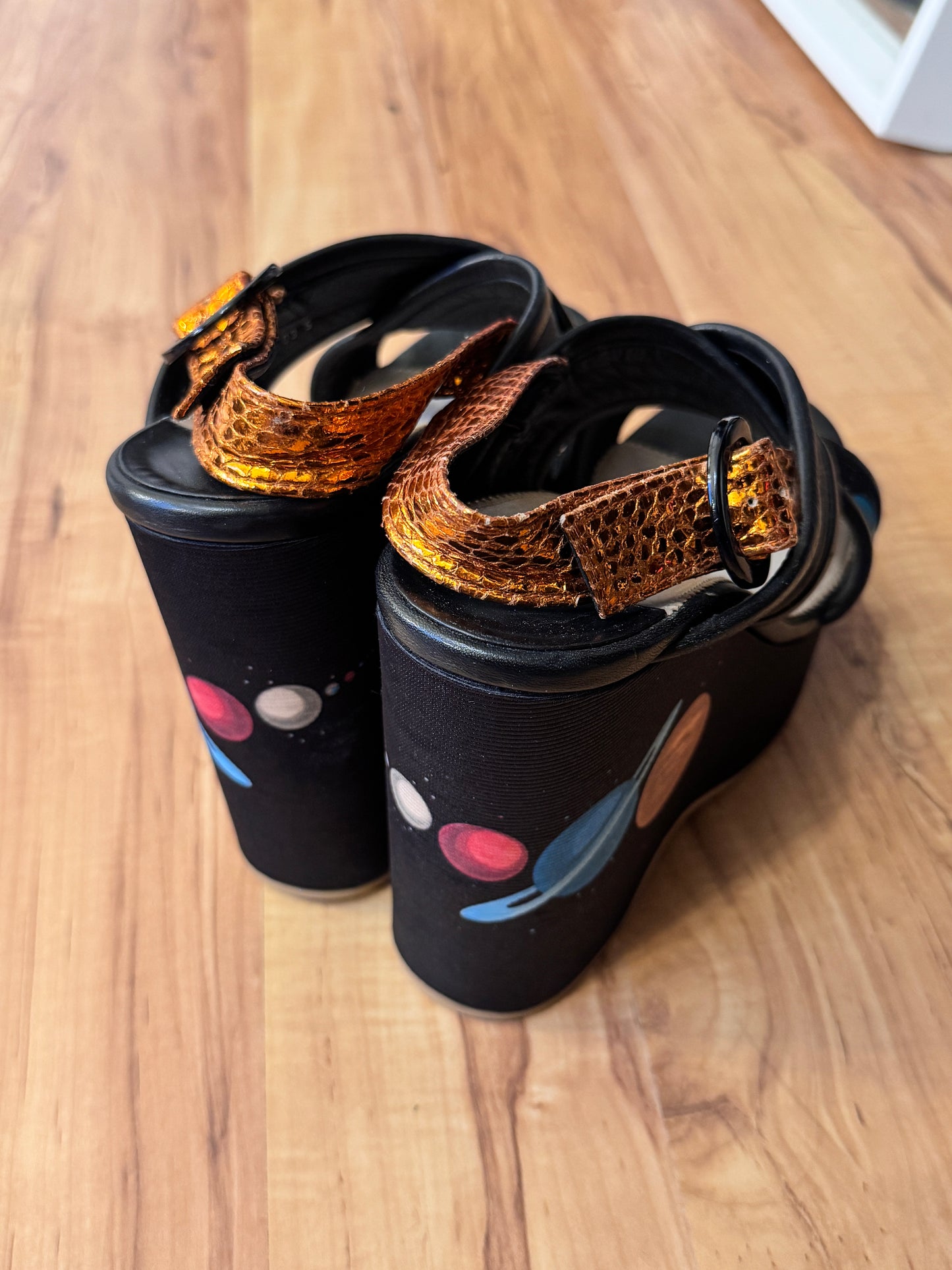 Undercover Space Print Platform Sandals