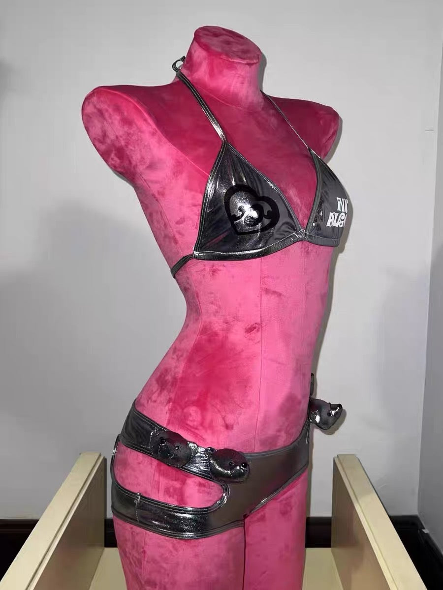 nit alcove 23SS Metalic Bear Bikini Set