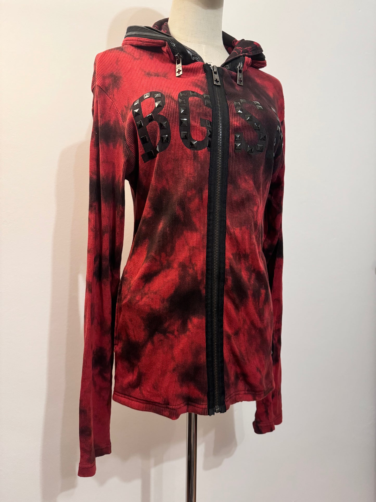 Letter Print Tie-Dye Hoodle