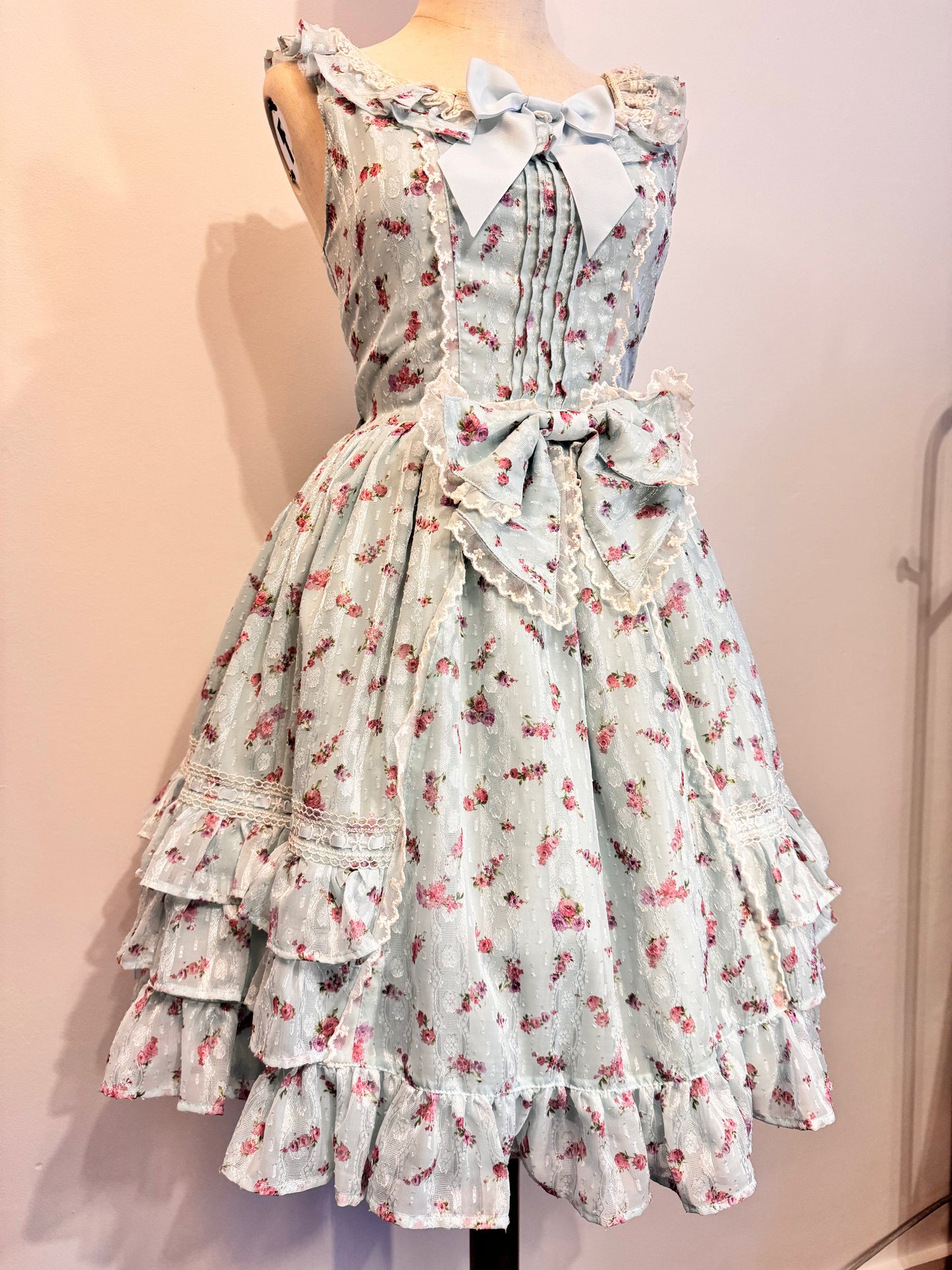 Baby the Stars Shine Bright Floral Print Bow JSK