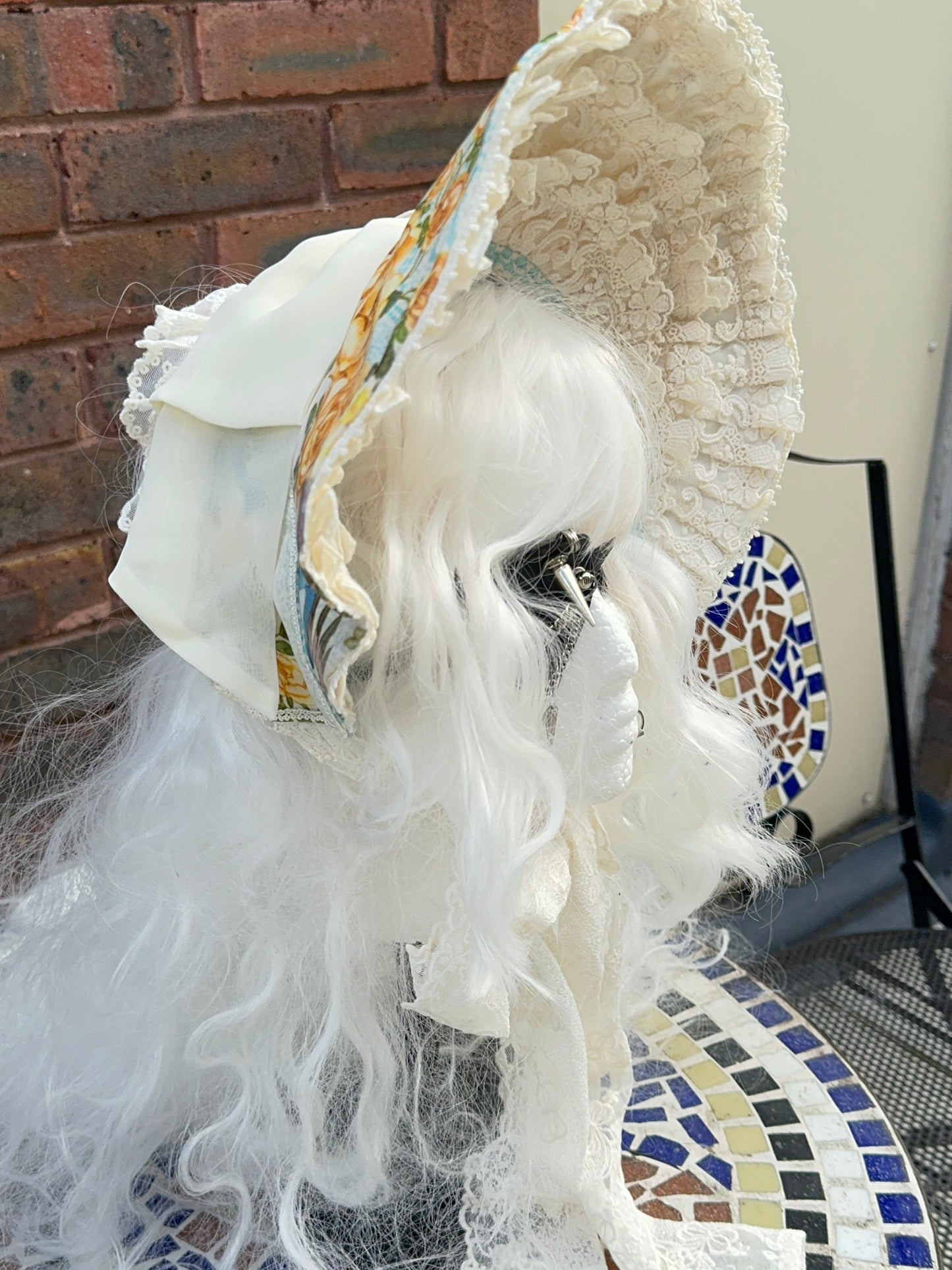 Baroque Lace Bonnet Hat