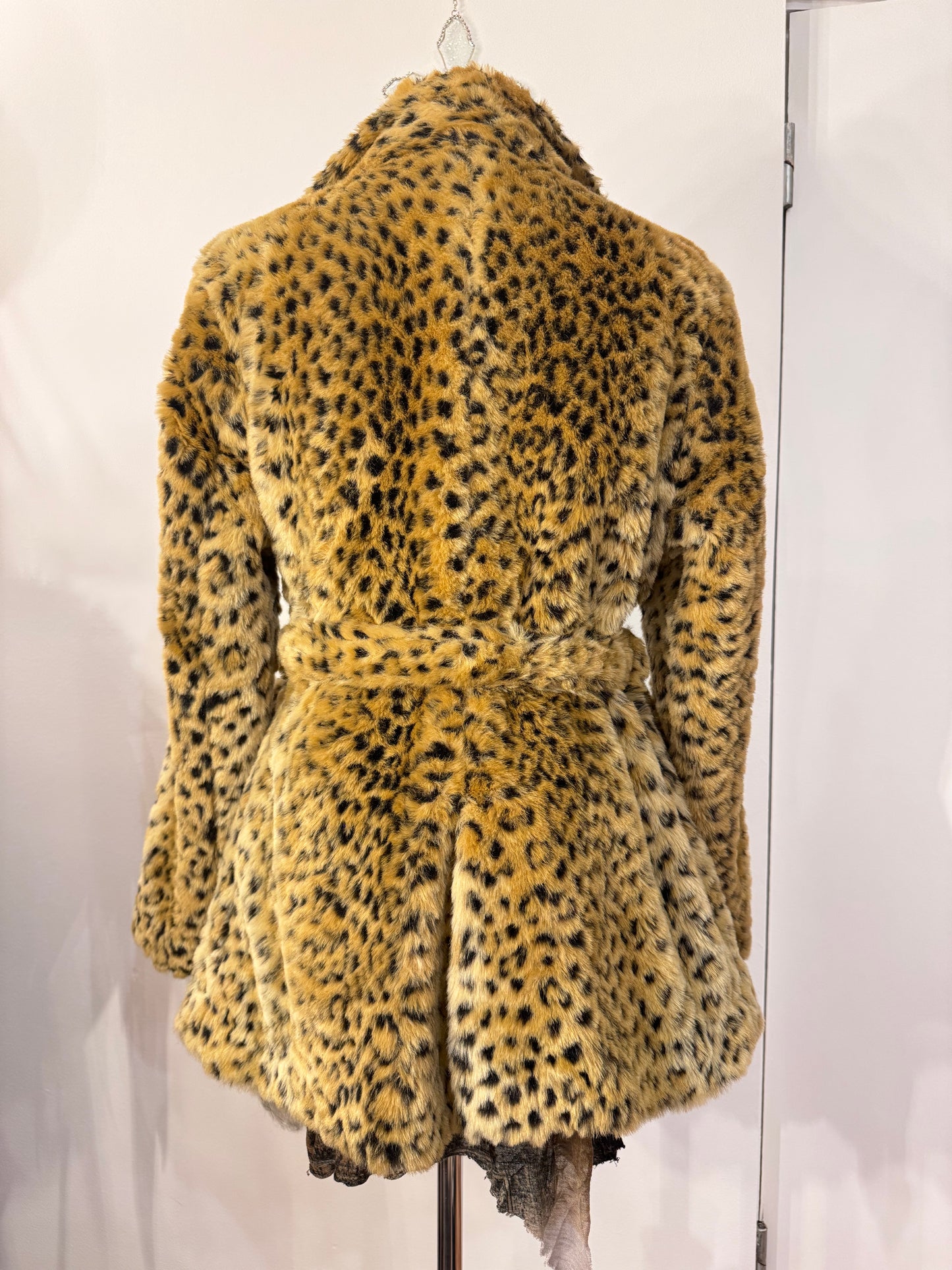 Leopard Print Fur Coat