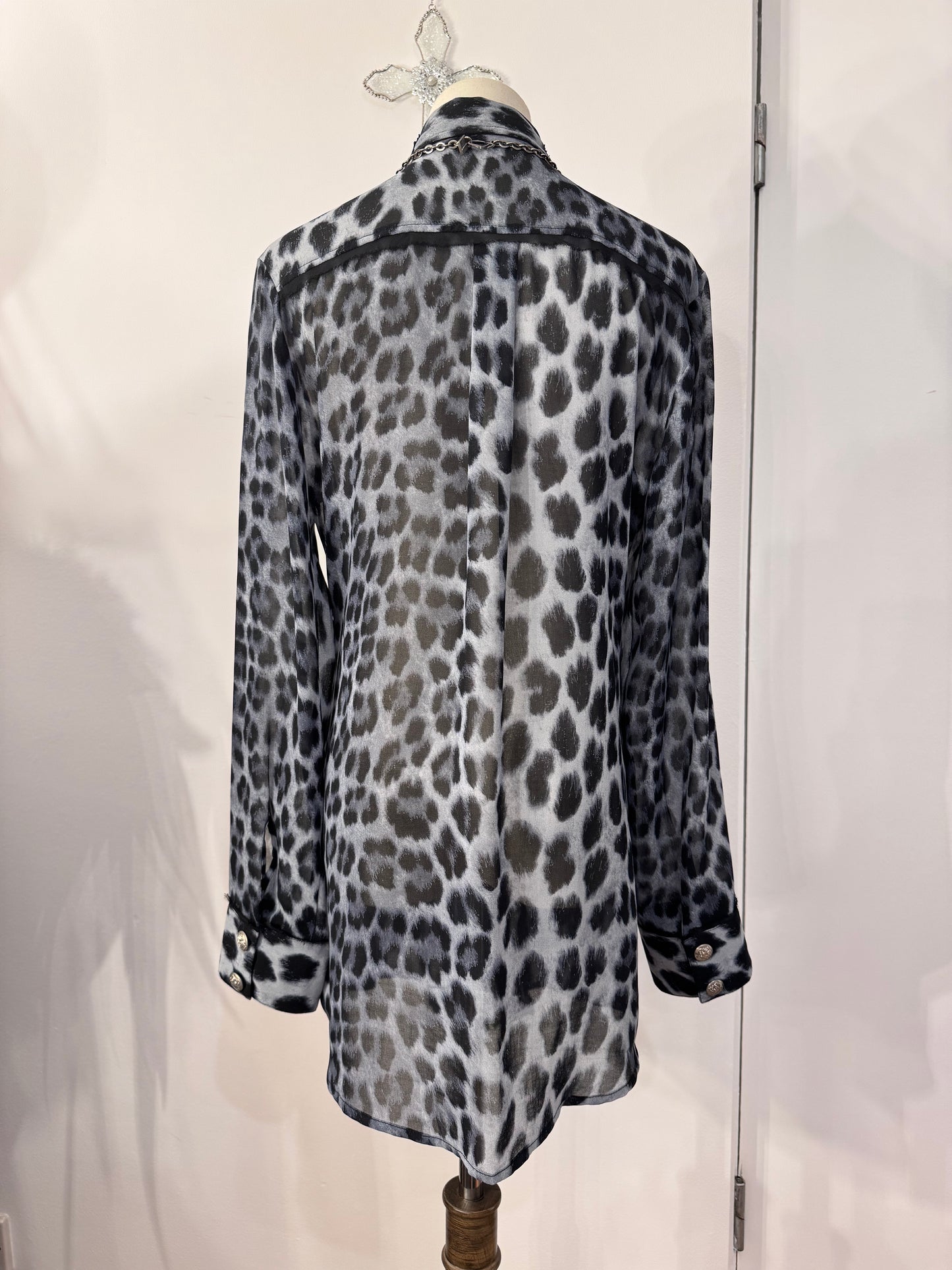 Sexpot Revenge Leopard Print Button-Up