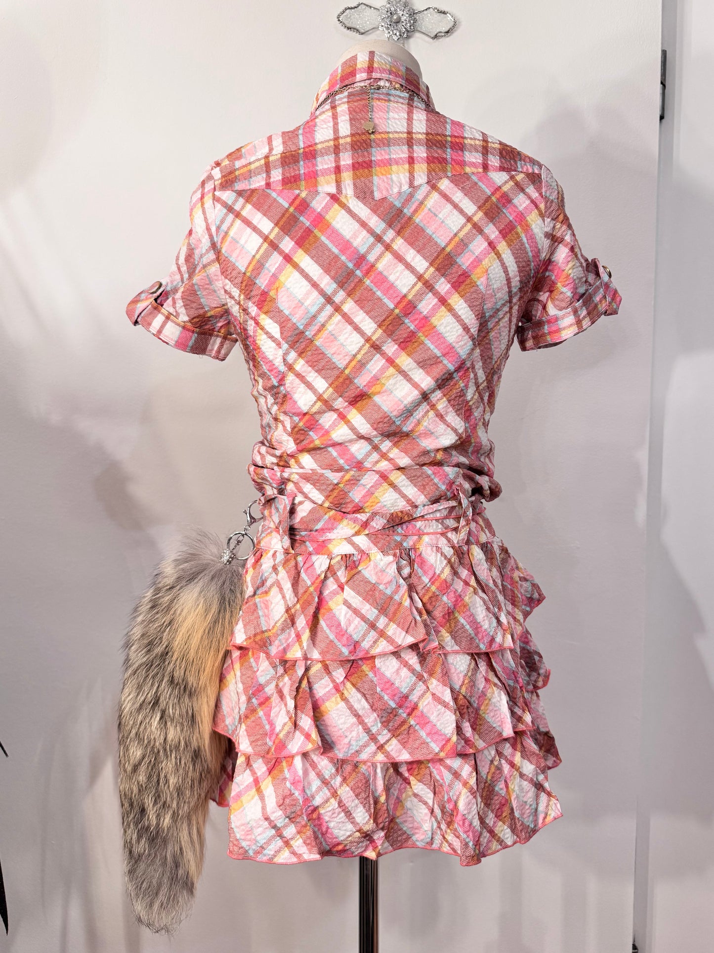 Axes Femme Plaid Button-Up Dress