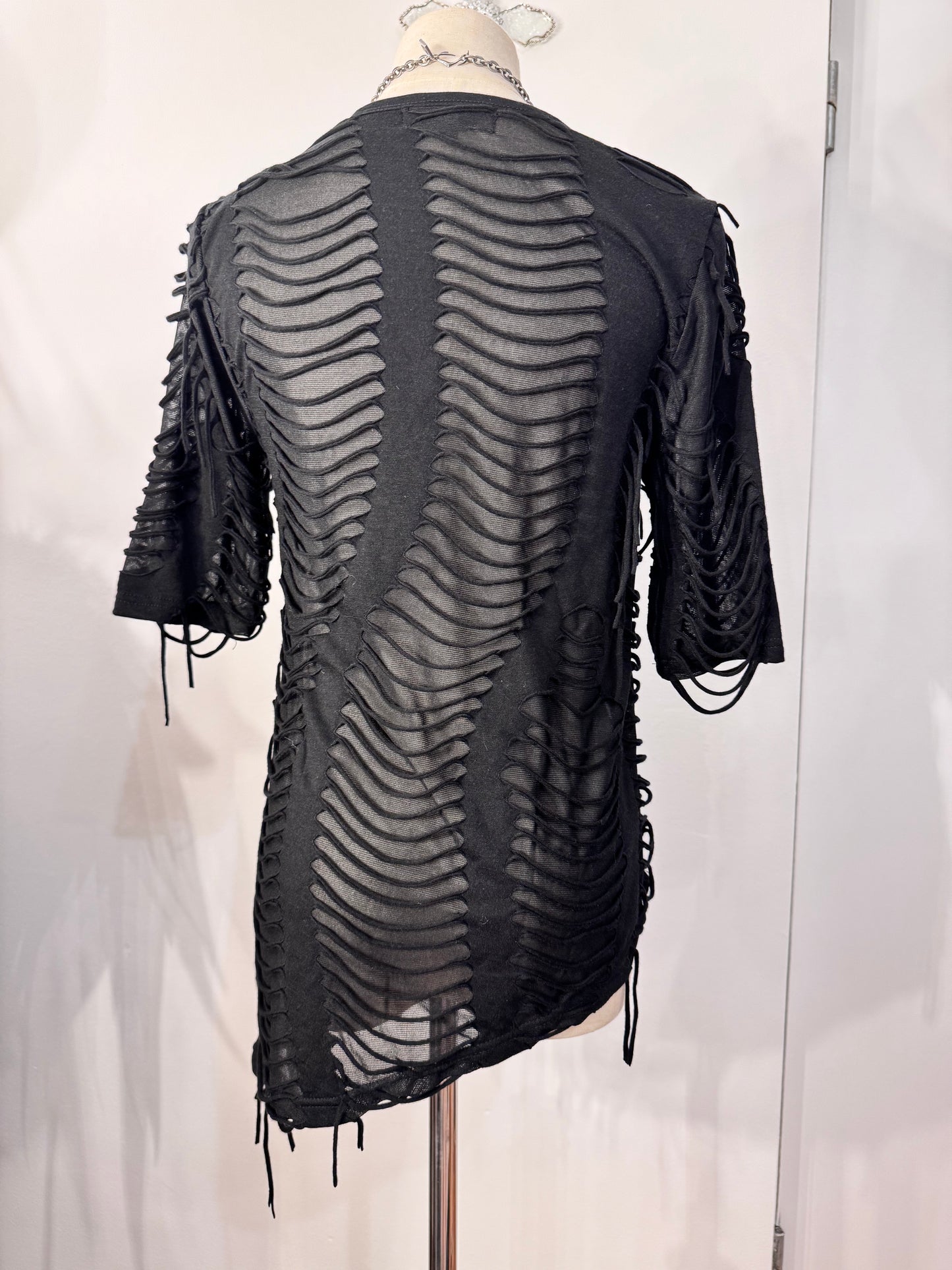 Deorart Destructive Cross Print Top