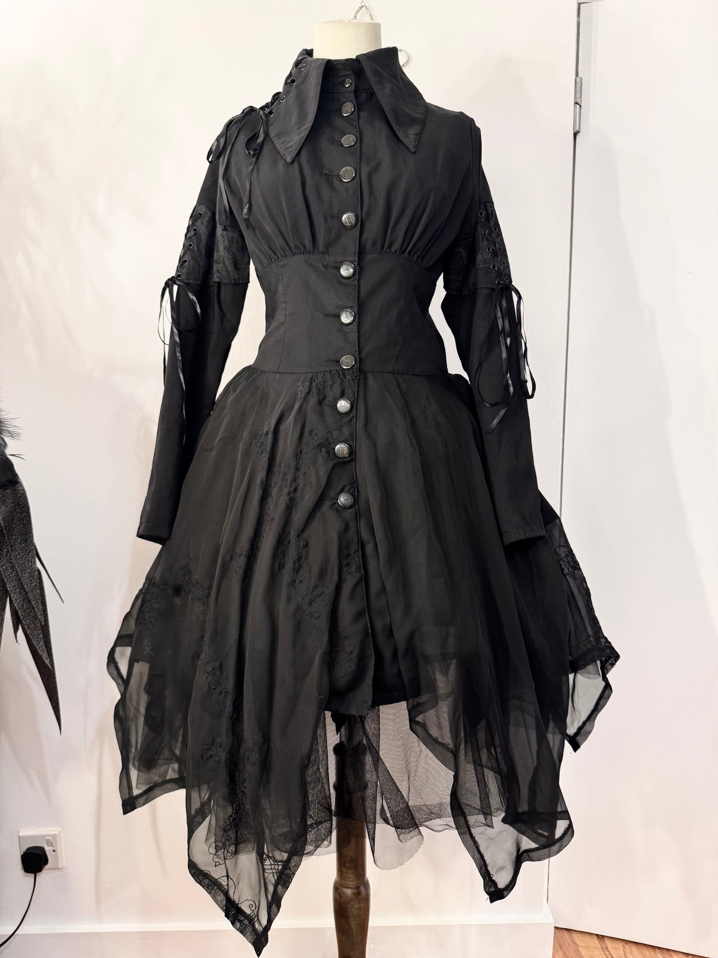 h.Naoto Multi-Layers Button-Up Dress