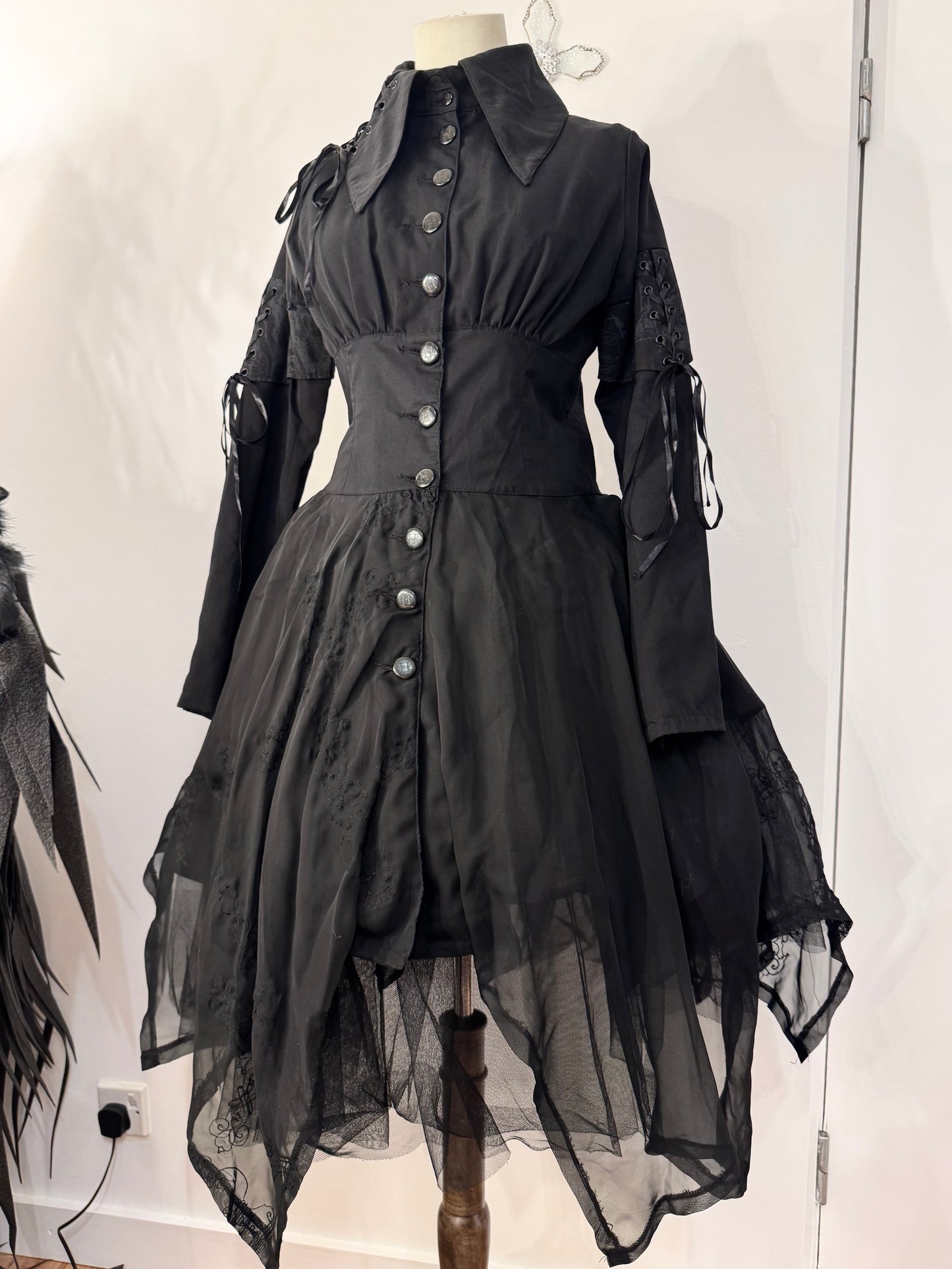 h.Naoto Multi-Layers Button-Up Dress