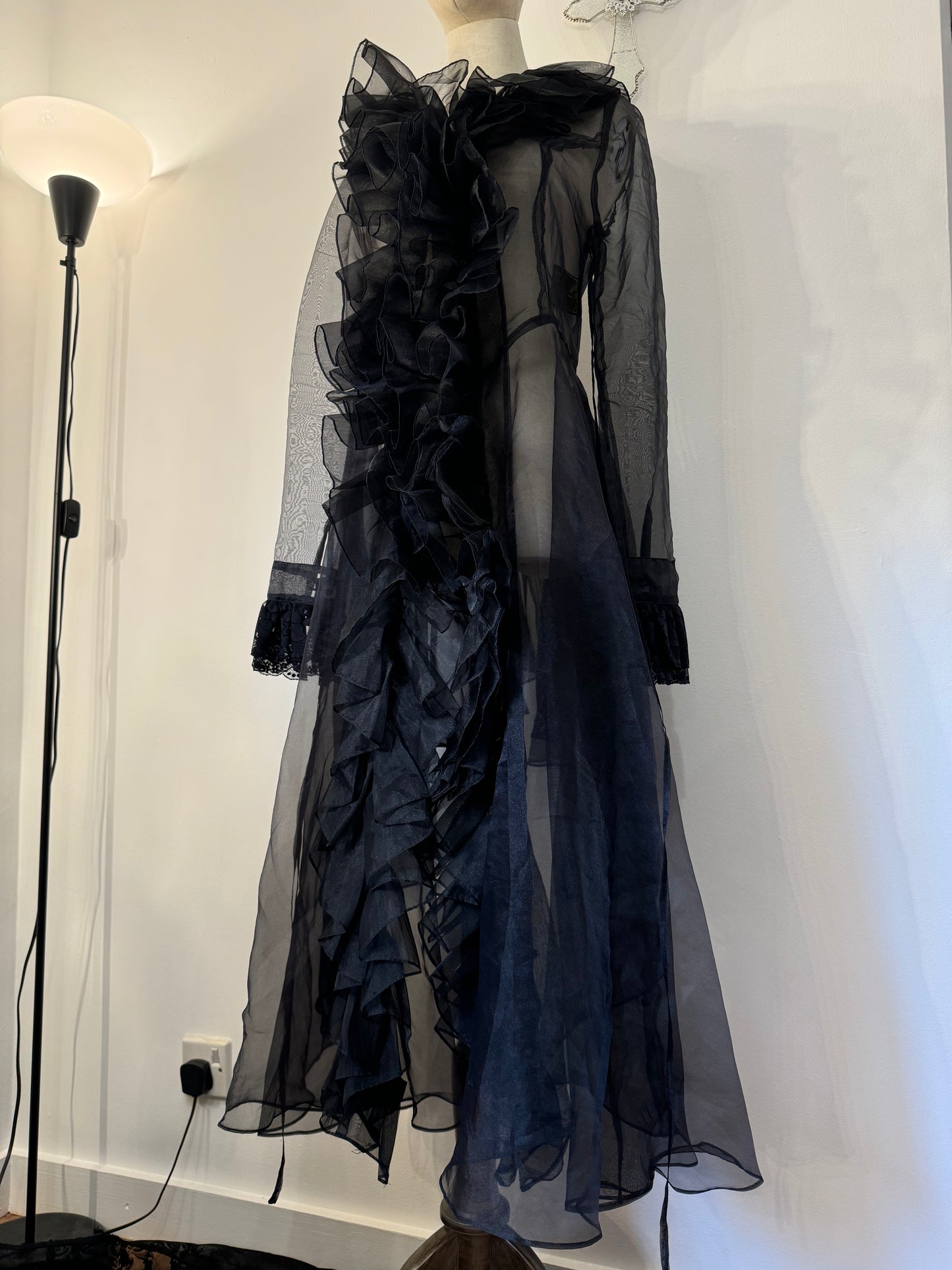 Fuga See-Through Ruffle Dress