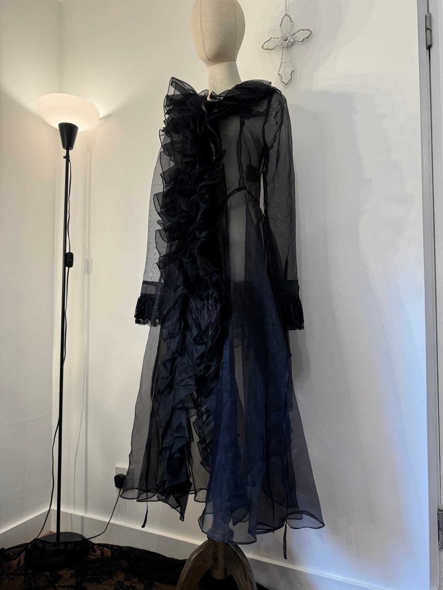 Fuga See-Through Ruffle Dress