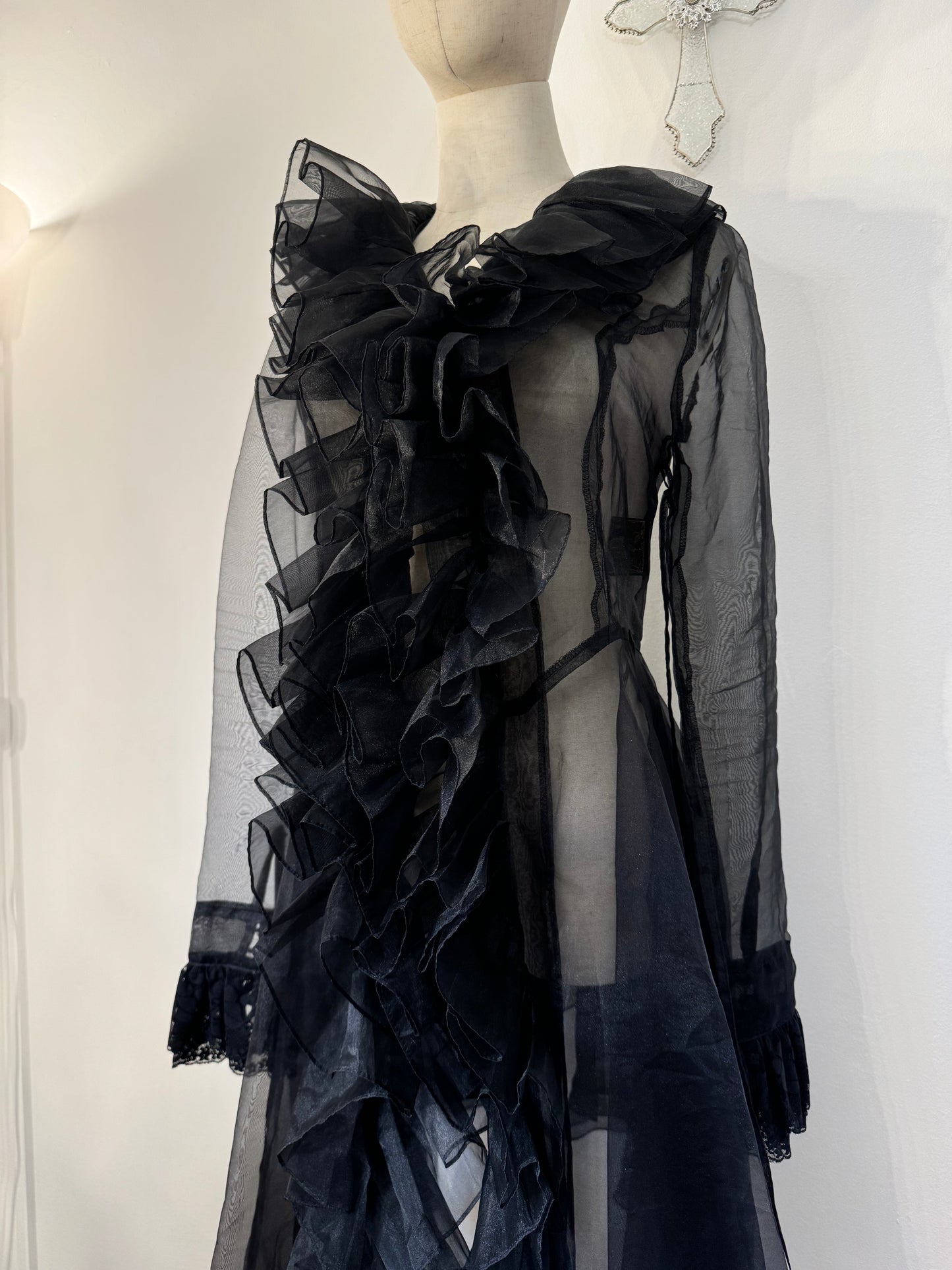 Fuga See-Through Ruffle Dress