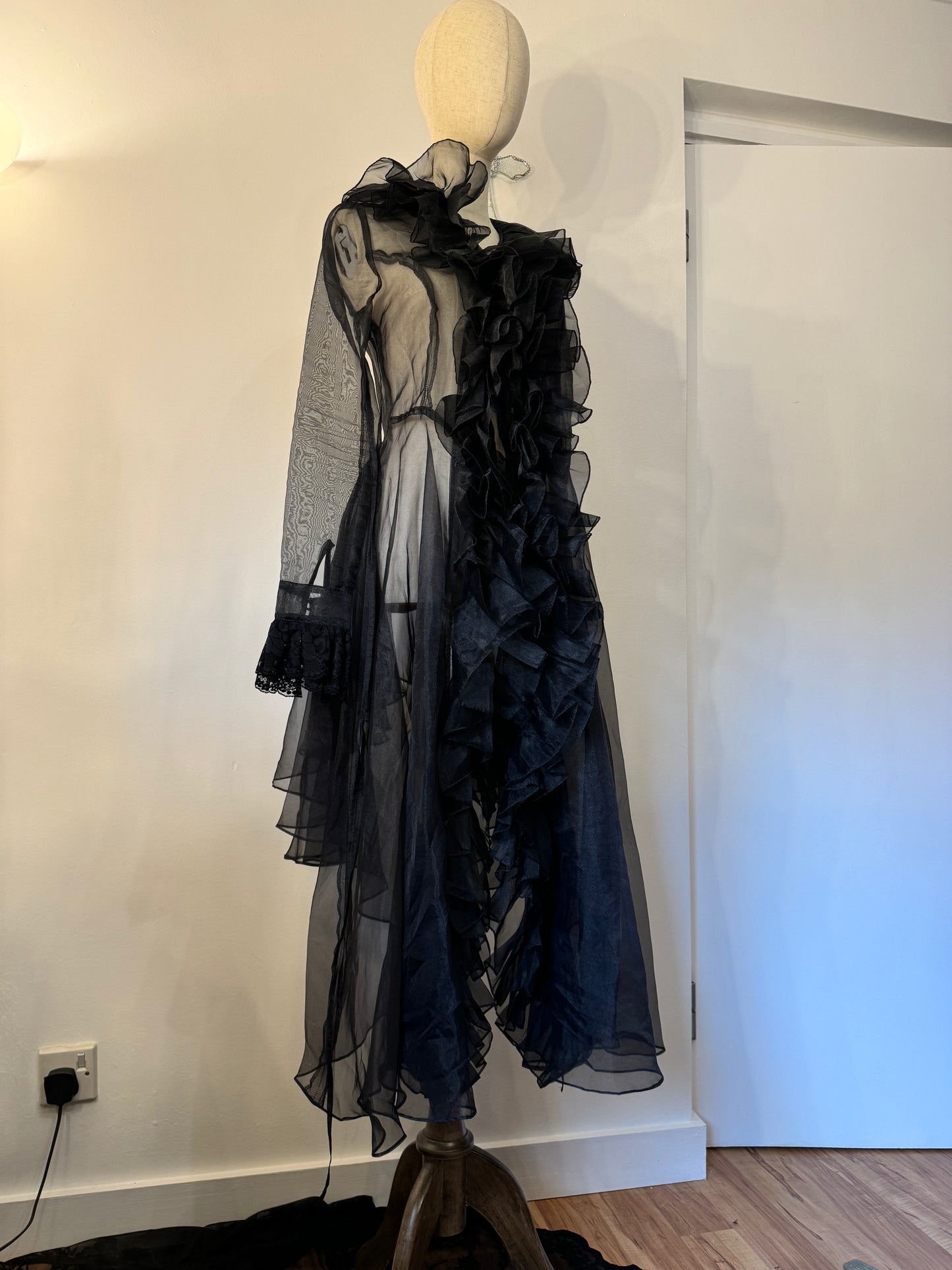 Fuga See-Through Ruffle Dress