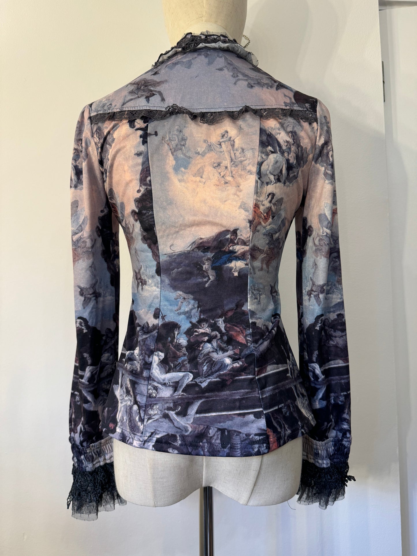 OZZ ON Painting Print Lace Top