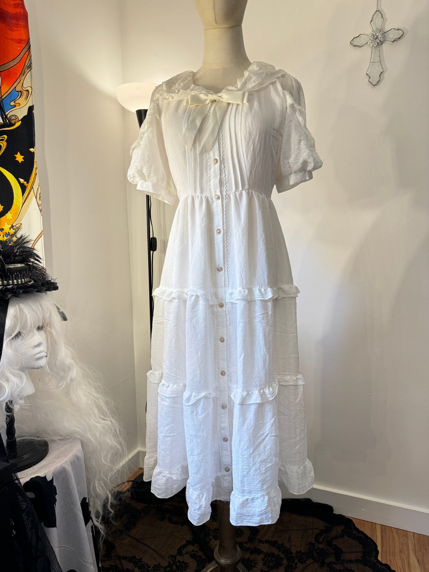 Poetique Ruffle Button Up Dress