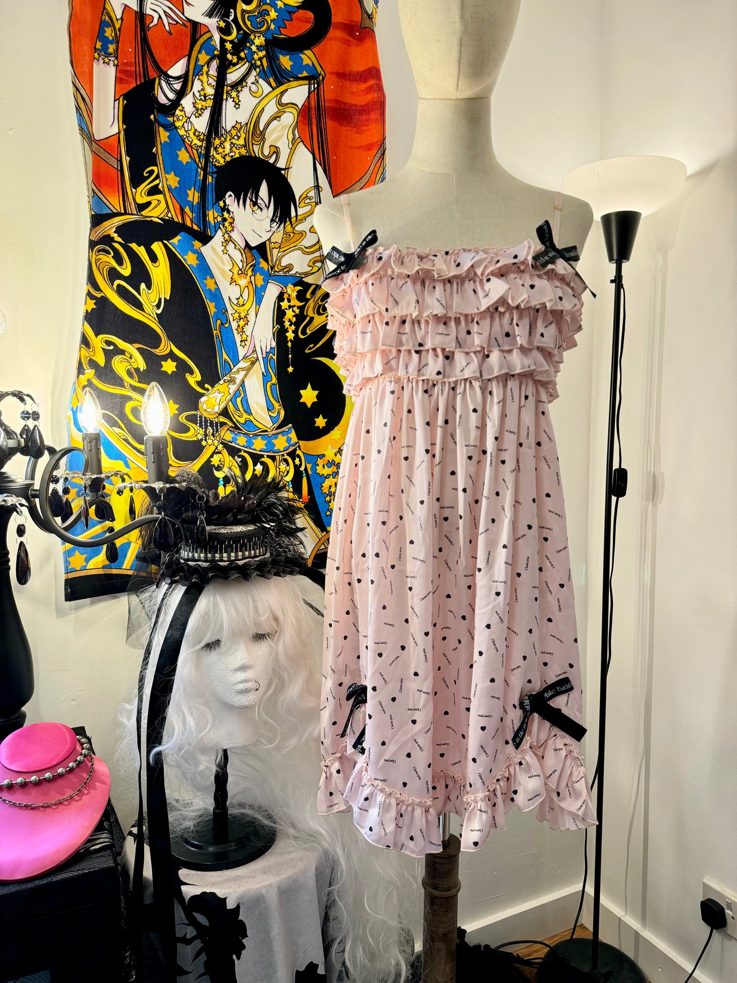 Ruffle and Ribbon Tank Top Dress