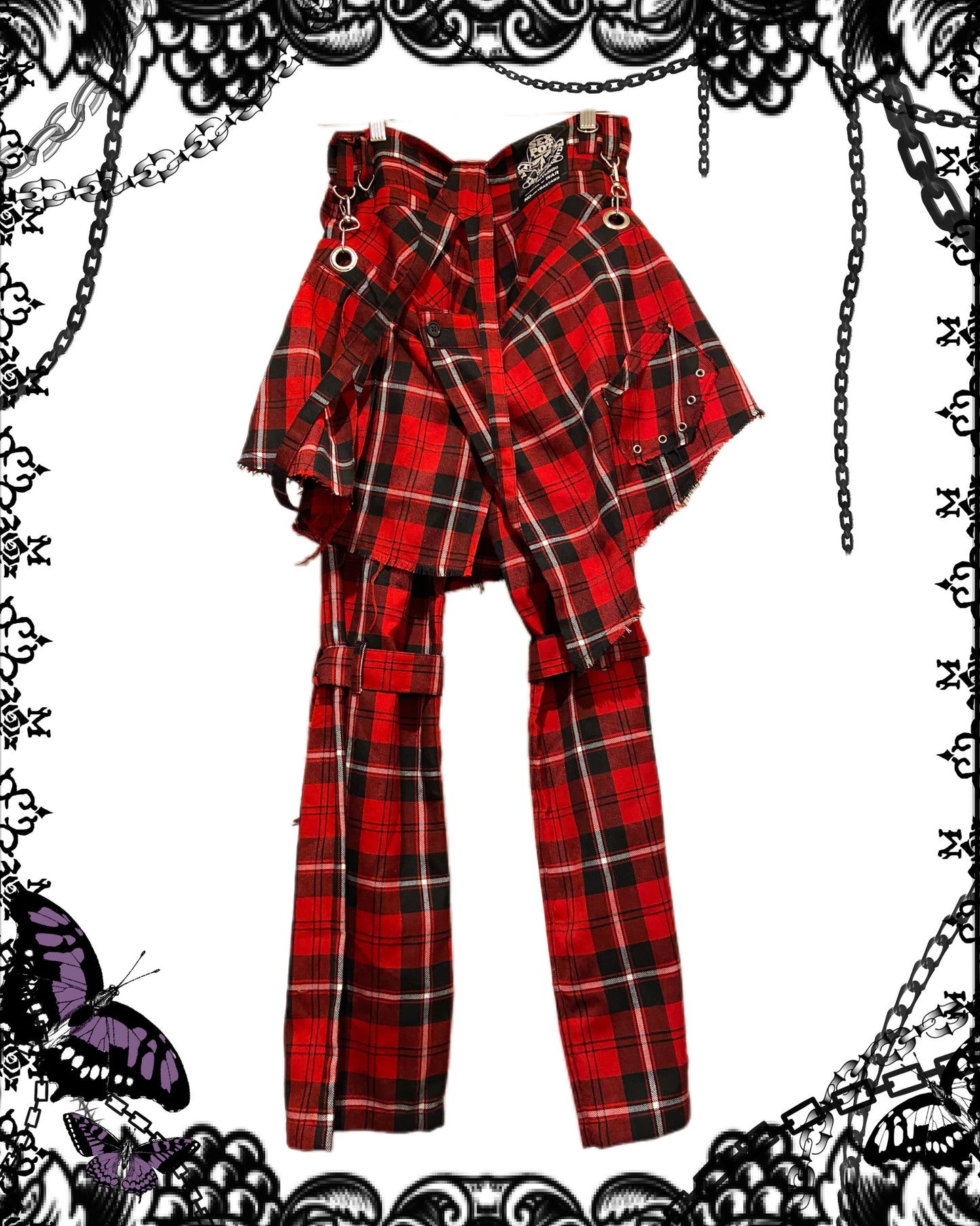 Sexpot Revenge Plaid Bondage Pants