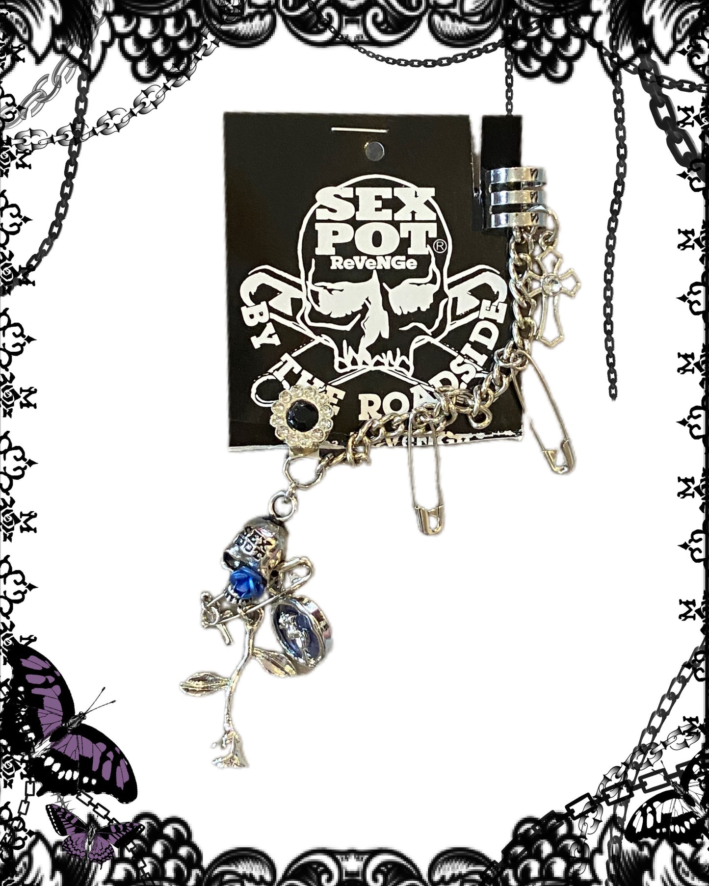 Sexpot Revenge Safety Pins Ear Clip