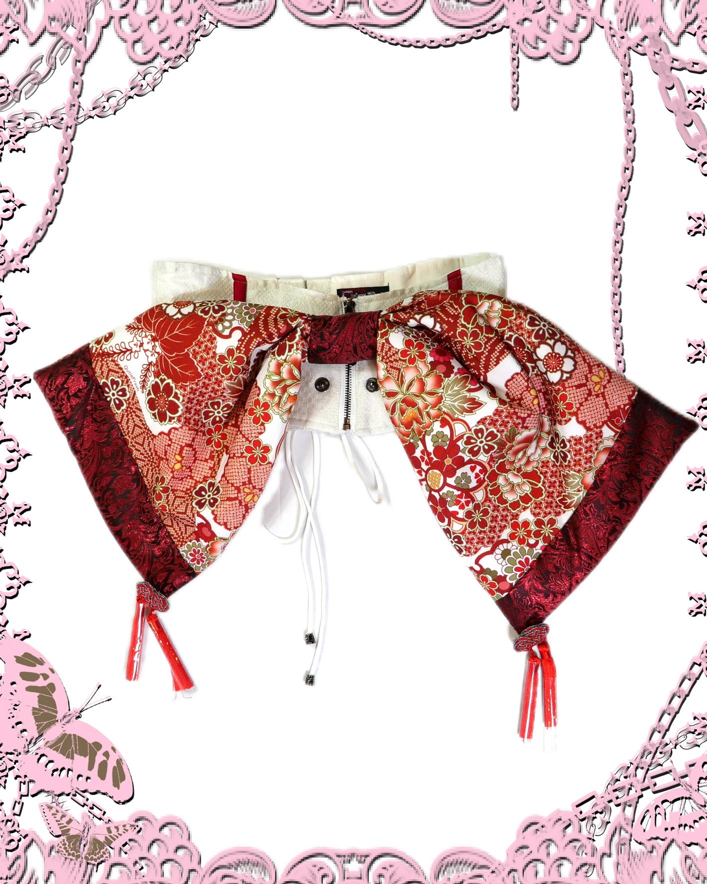 Qutie Frash Red Floral Kimono 5P Set