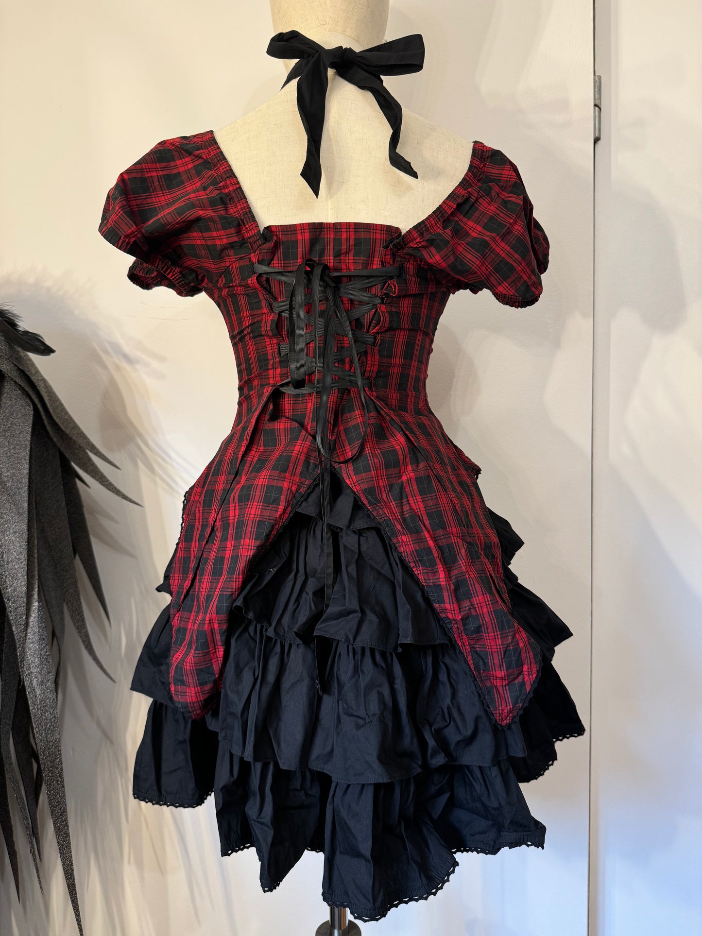 Putumayo Plaid Top and Ruffle Skirt Set