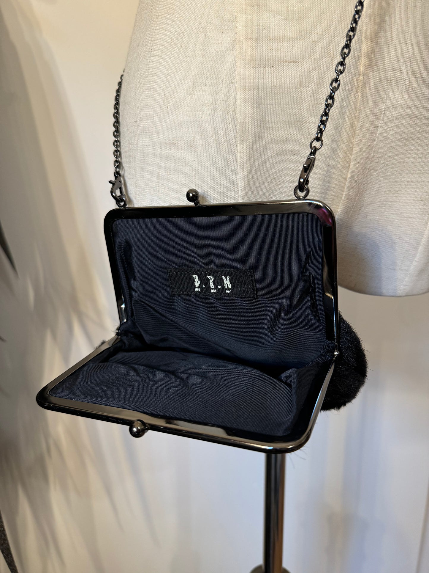 Black Peace Now Crossbody Chained Bag