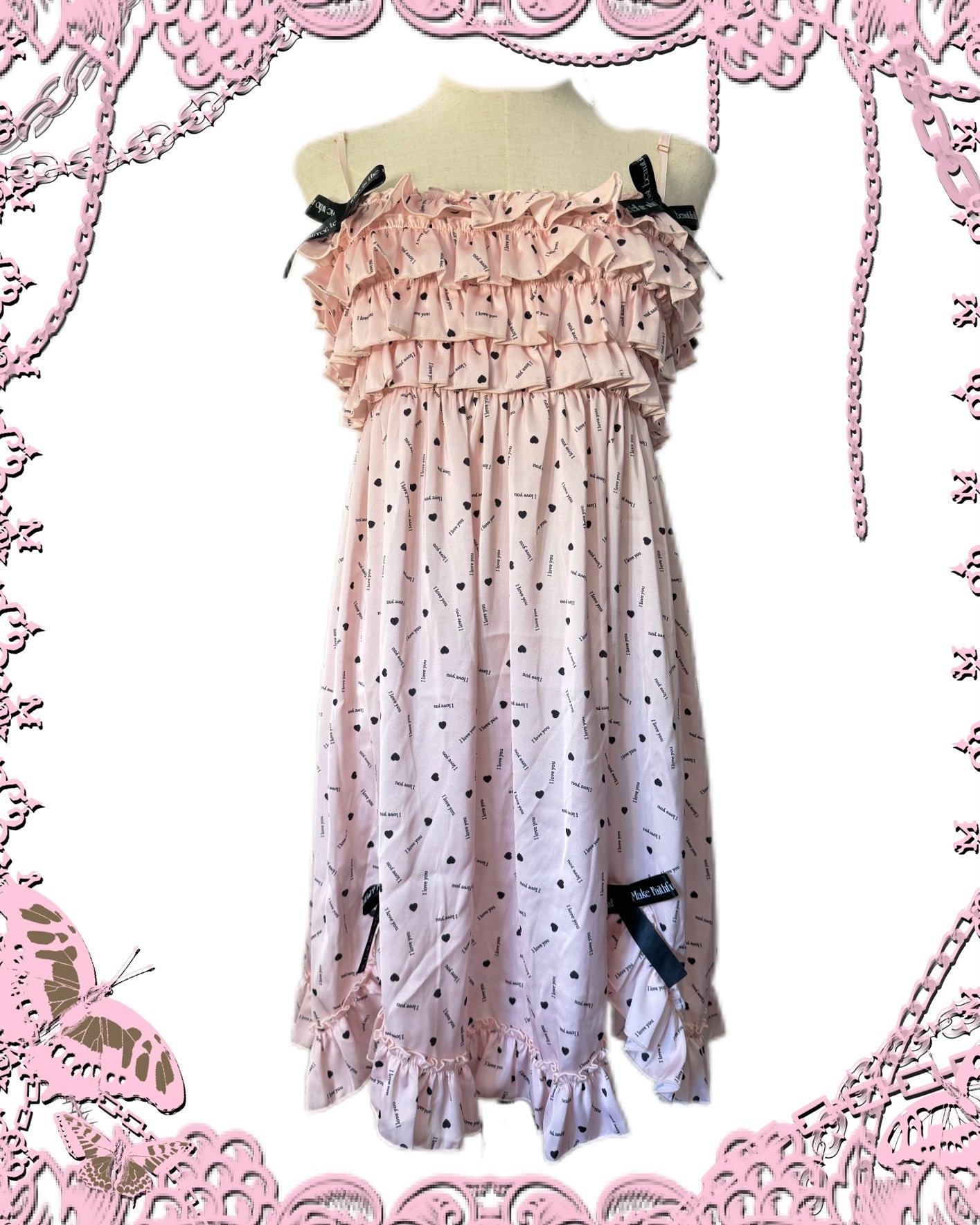 Ruffle and Ribbon Tank Top Dress