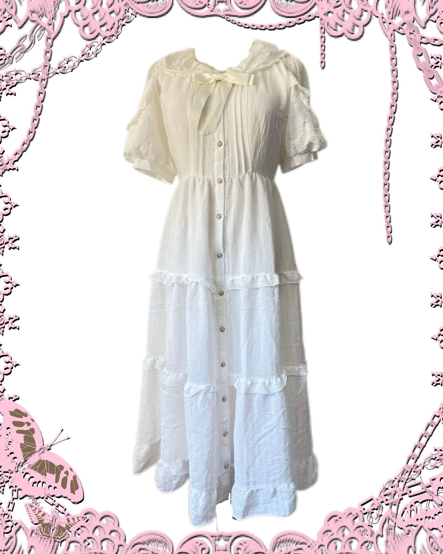 Poetique Ruffle Button Up Dress