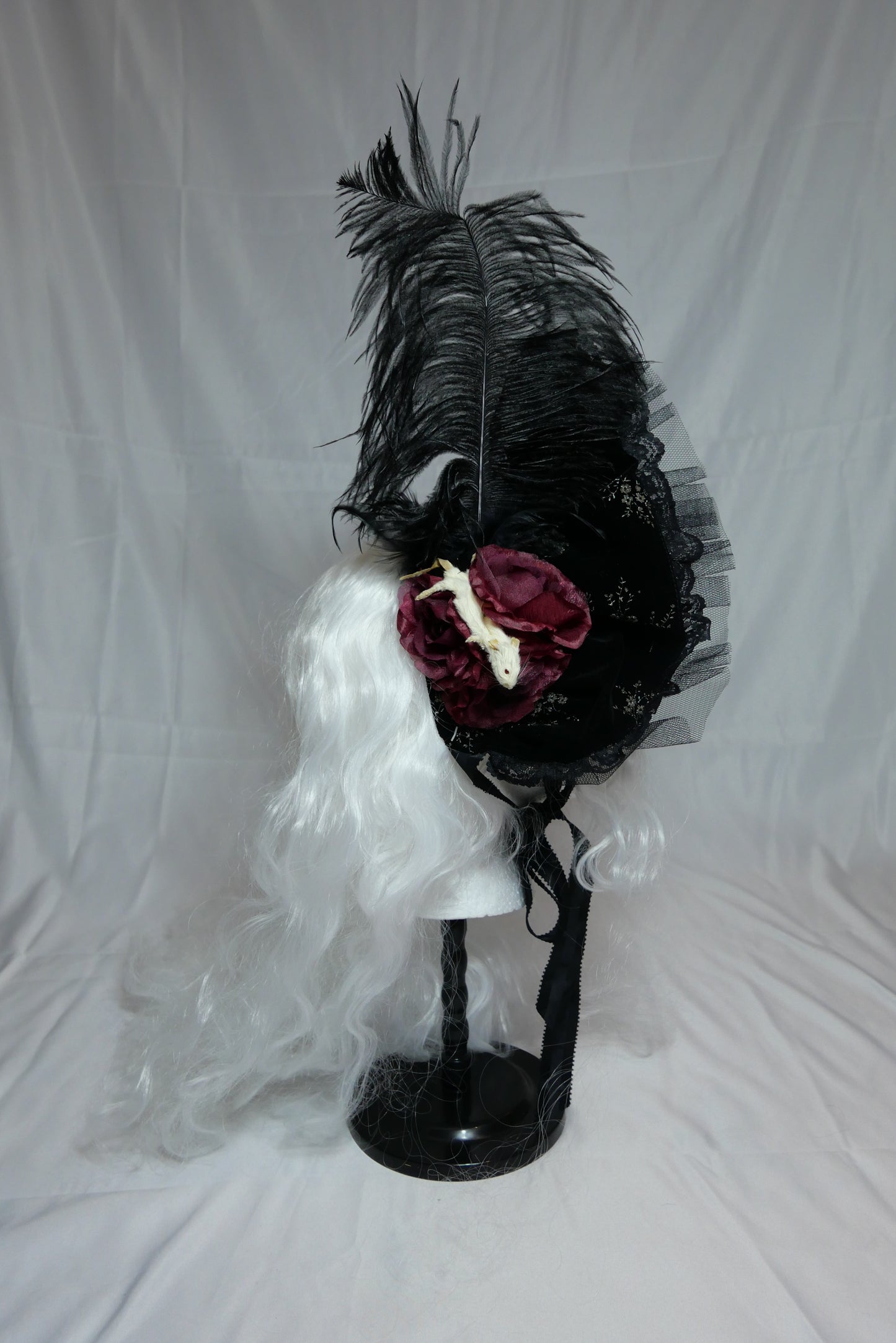 Kikirara Shoten Lace Feather Bonnet