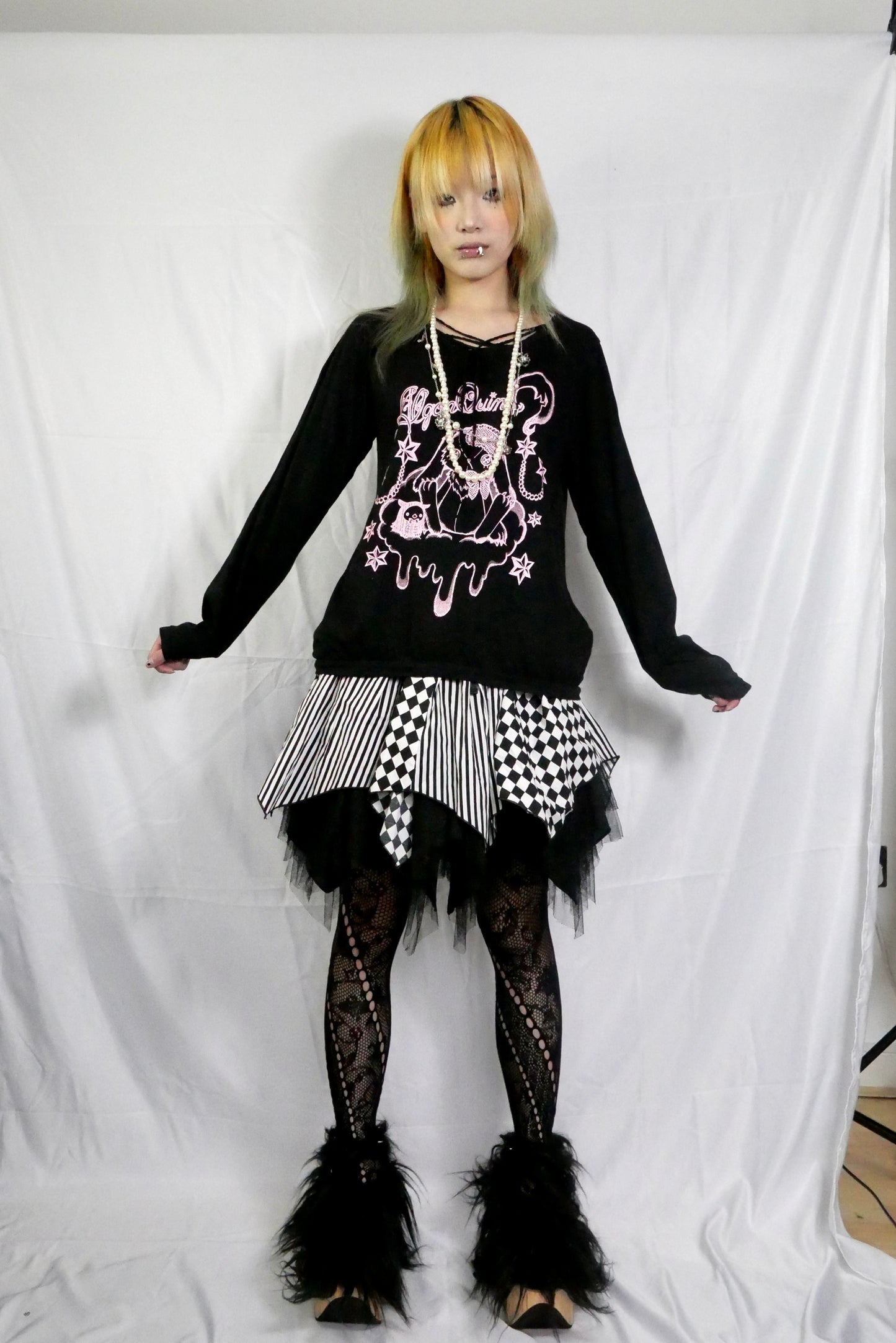 Algonquins Bunny Print Long-Sleeves Top