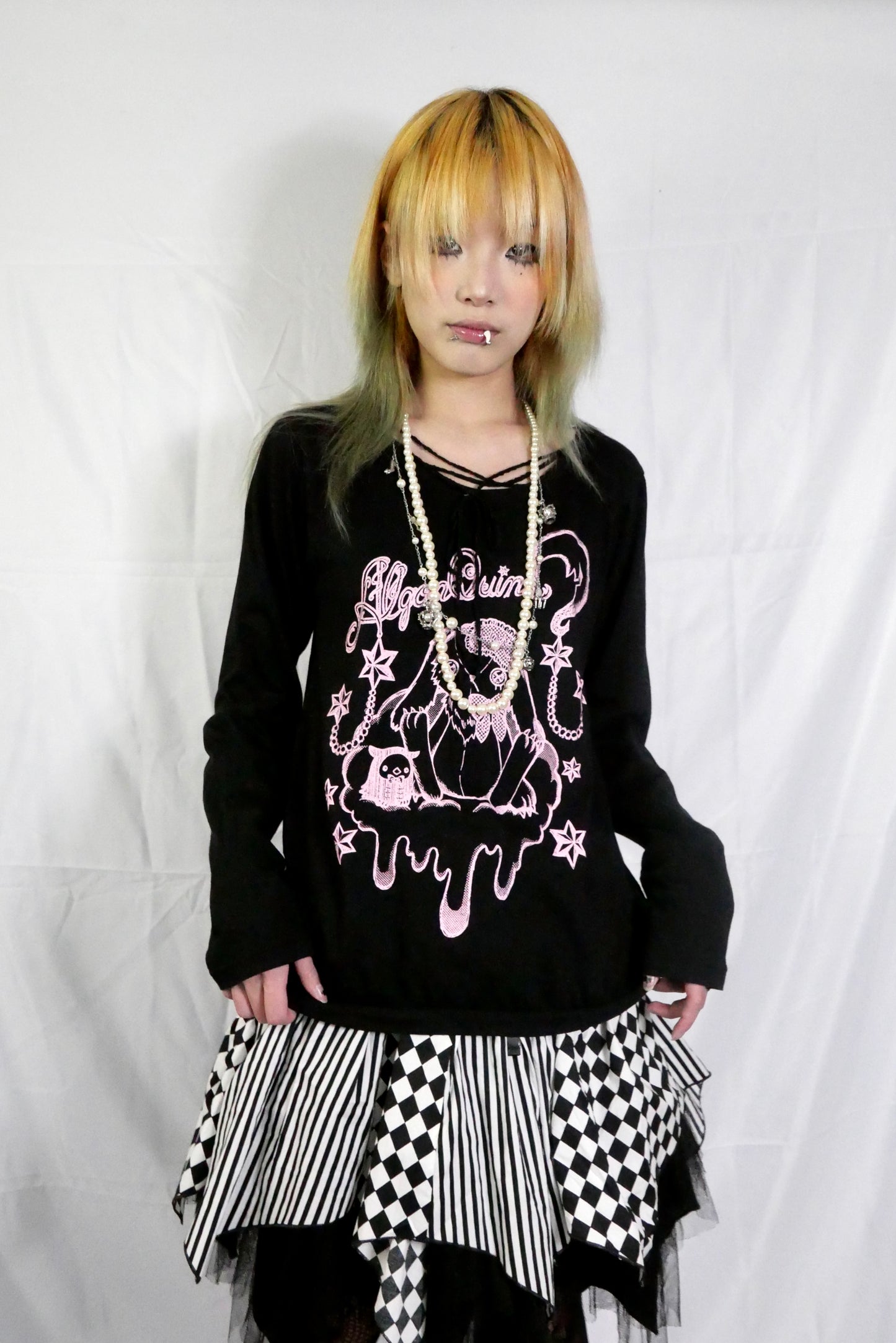 Algonquins Bunny Print Long-Sleeves Top