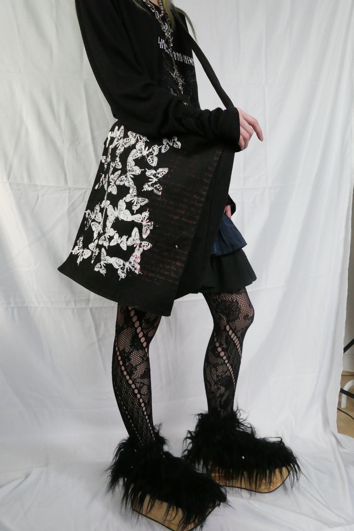 h.Naoto Butterfly Print Crossbody Bag