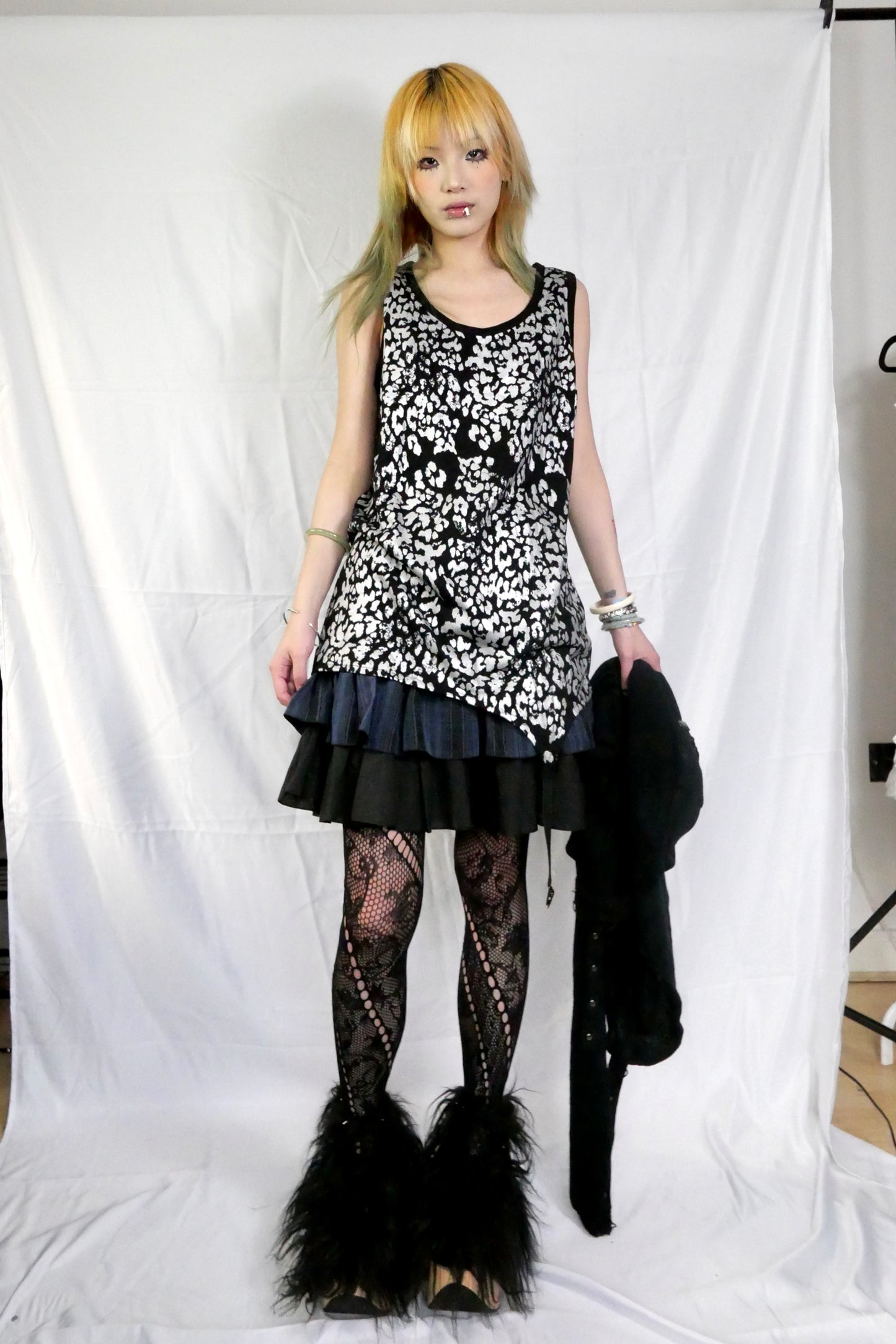 Sexpot Revenge 2-Layers Leopard Print Shirt