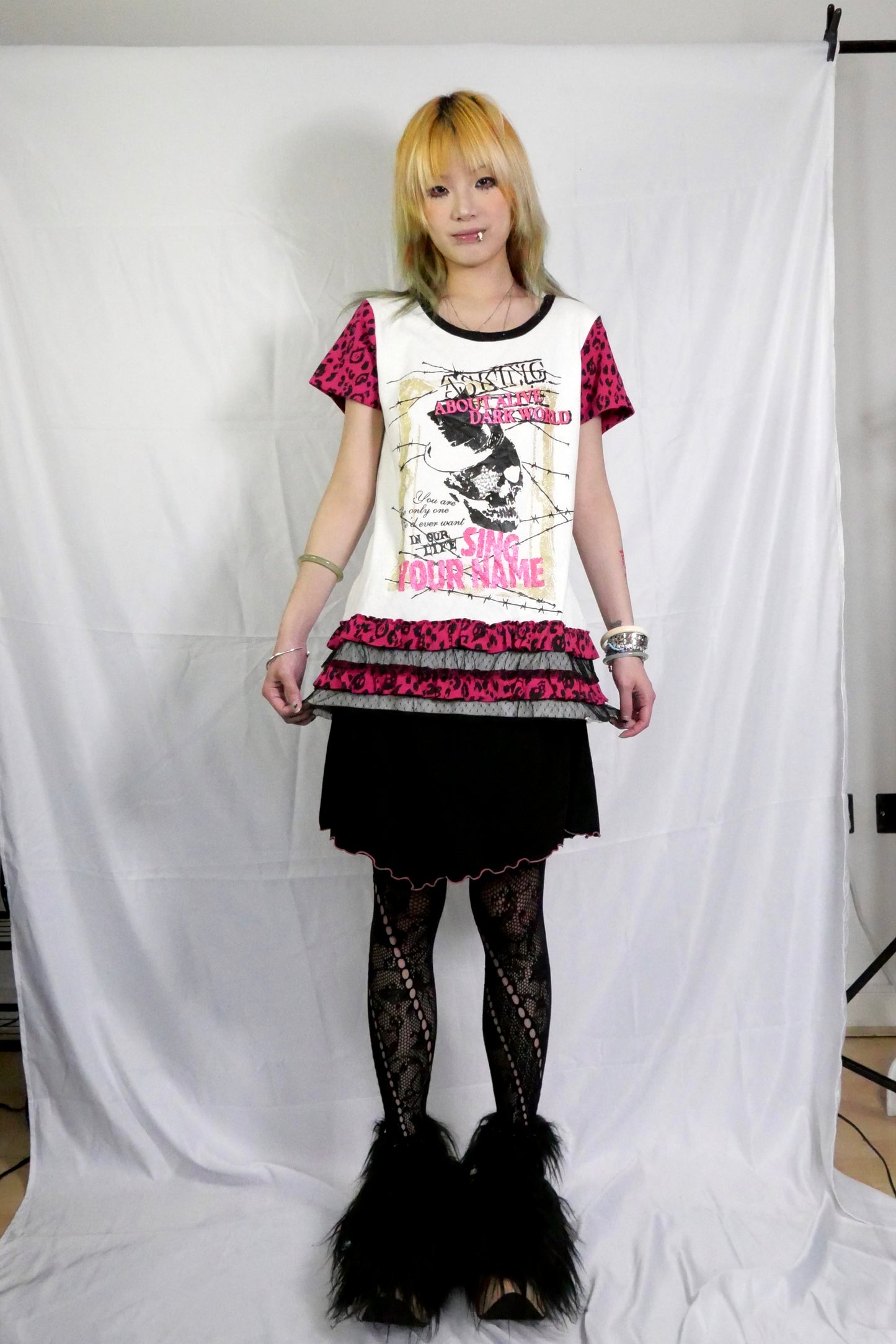 TRPP GIRL Graphic Print Ruffle T-Shirt with Wings