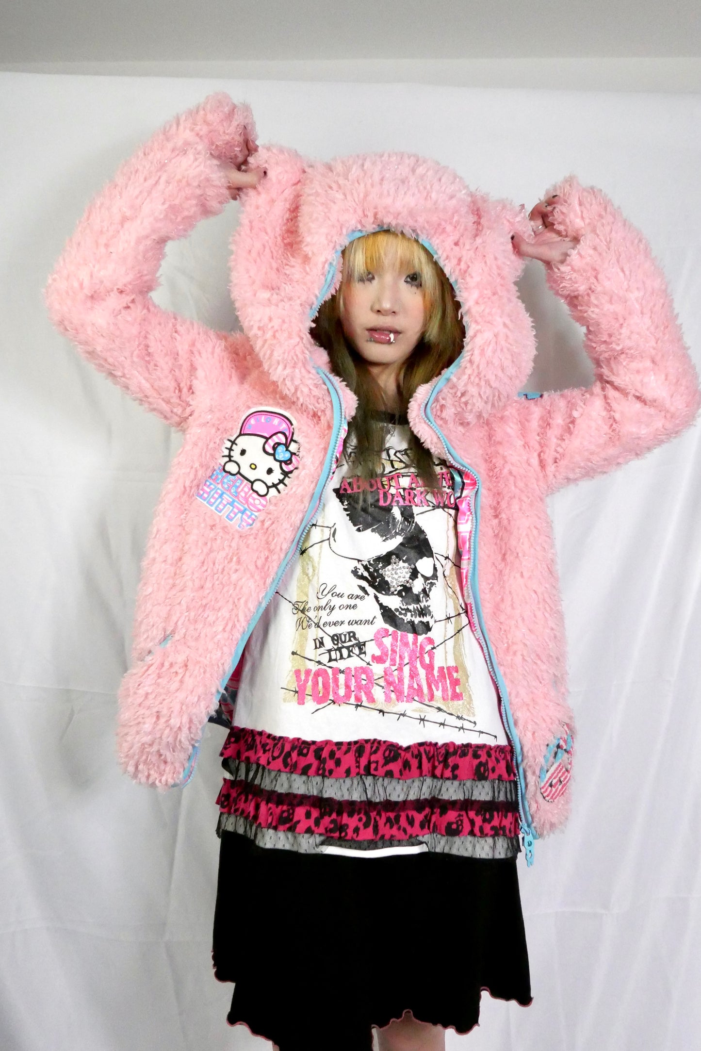 Hello Kitty Pink Fur Hoodie