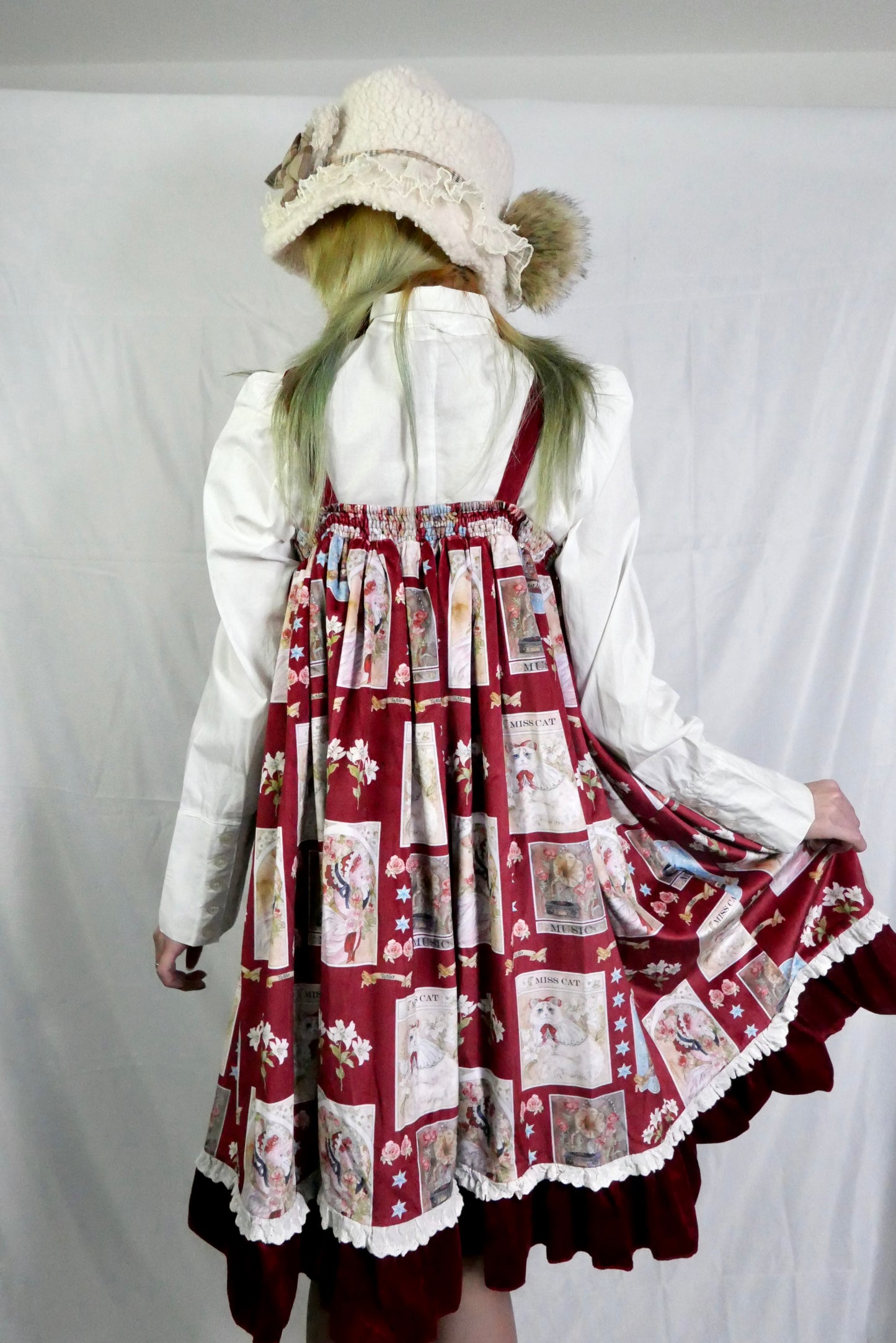 Doll Paradise Bowtie Floral Print Red JSK Dress