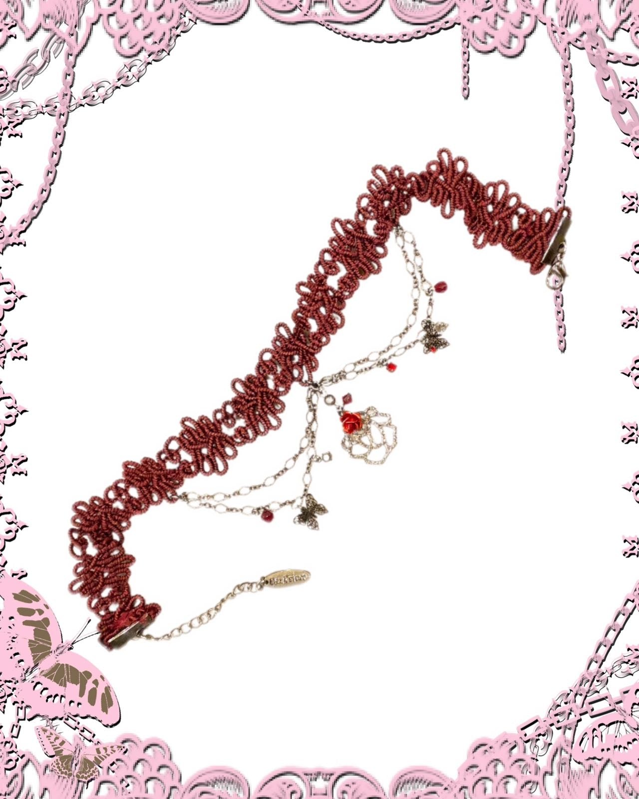 OZZ ON Red Rose Choker