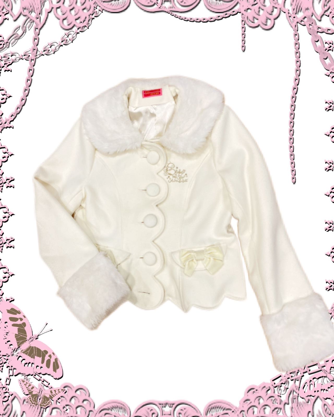 Baby the Stars Shine Bright Fur Collar Bow Jacket