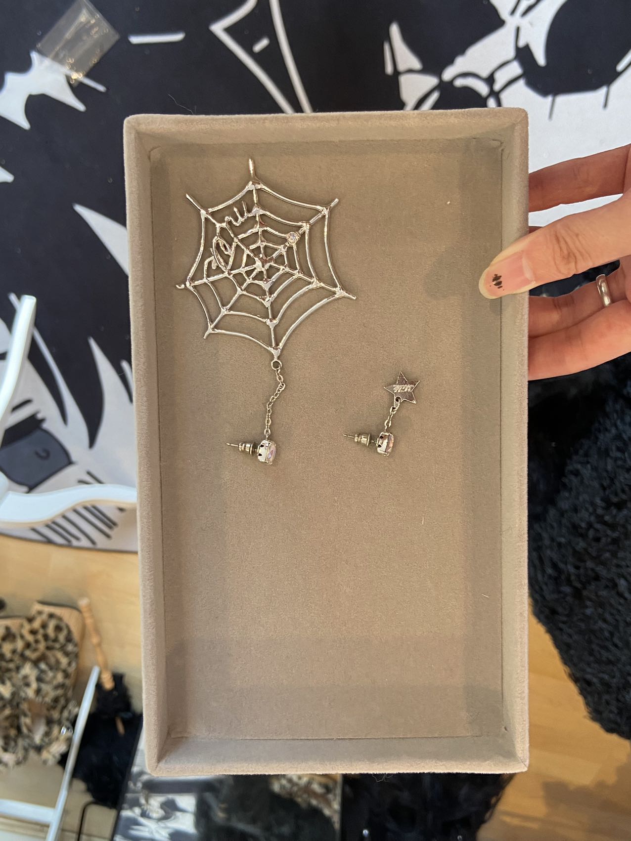 Sheglit Spider Web Earrings