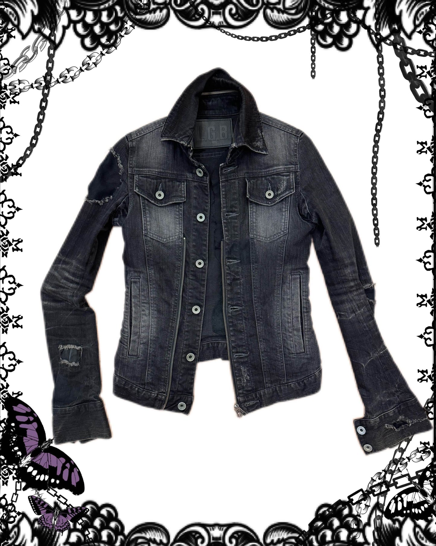 L.G.B Destructive Denim Jacket