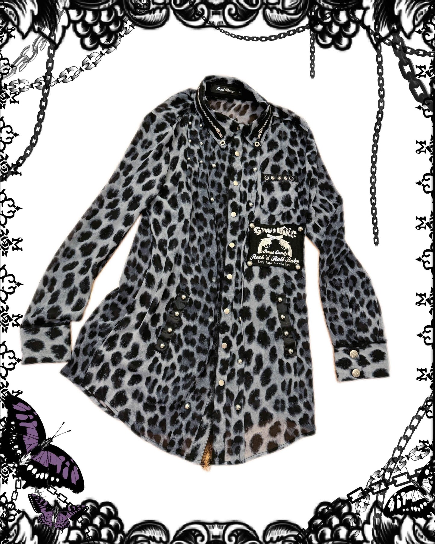 Sexpot Revenge Leopard Print Button-Up