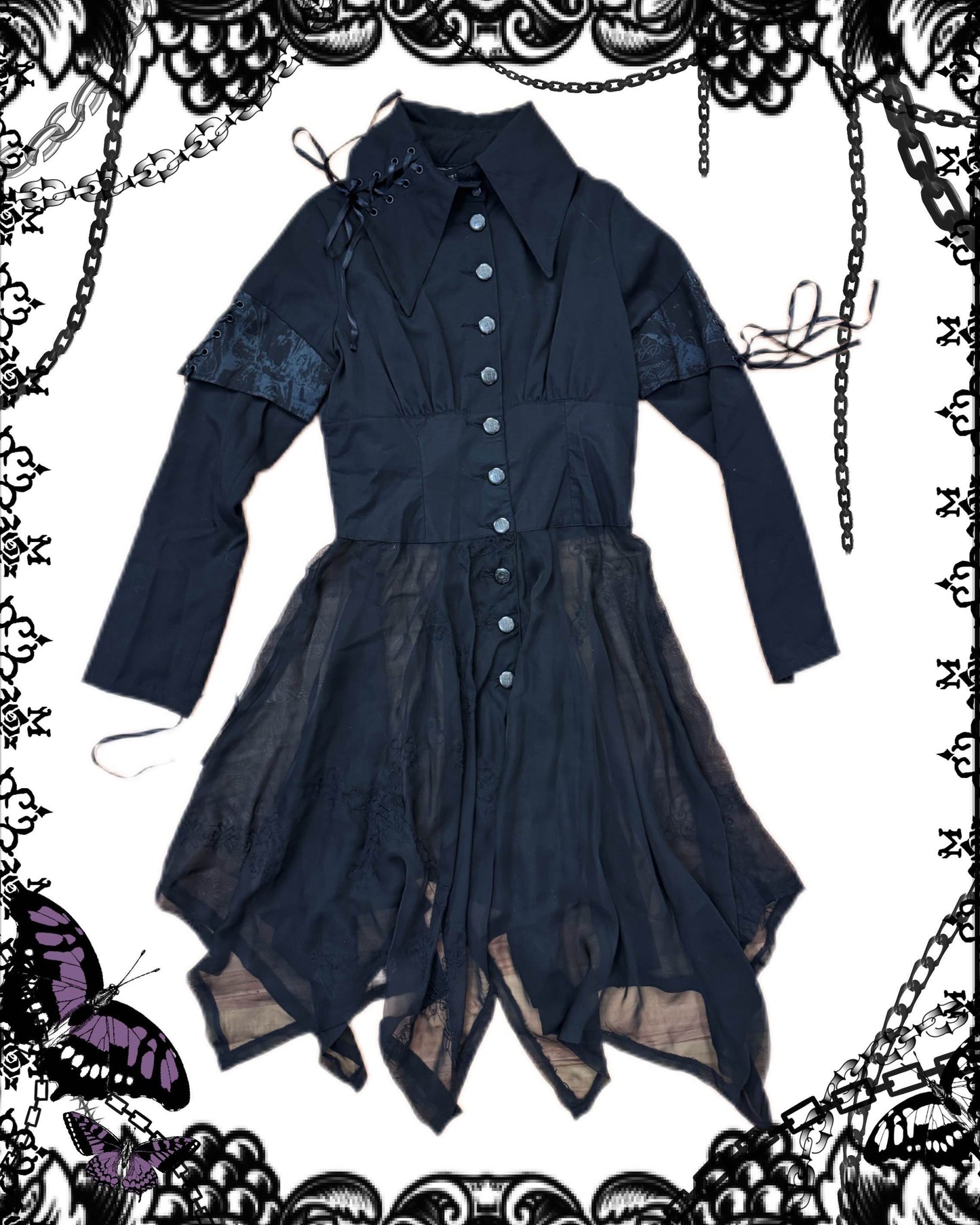 h.Naoto Multi-Layers Button-Up Dress