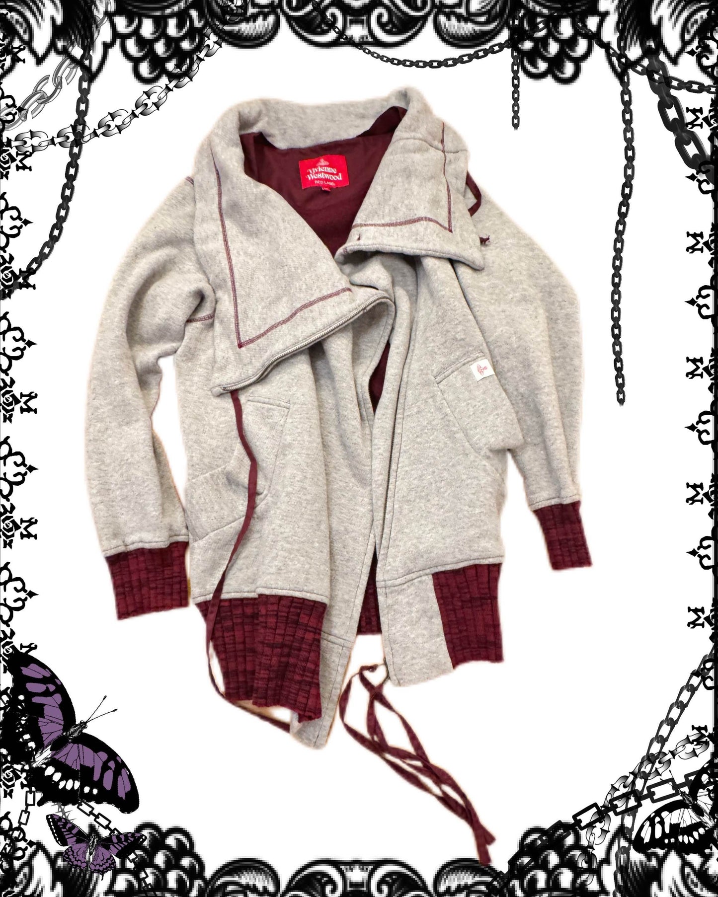 Vivienne Westwood Gray Zip-Up Jacket
