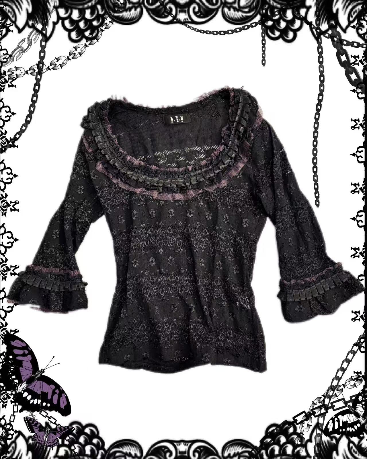 Black Peace Now Lace Top
