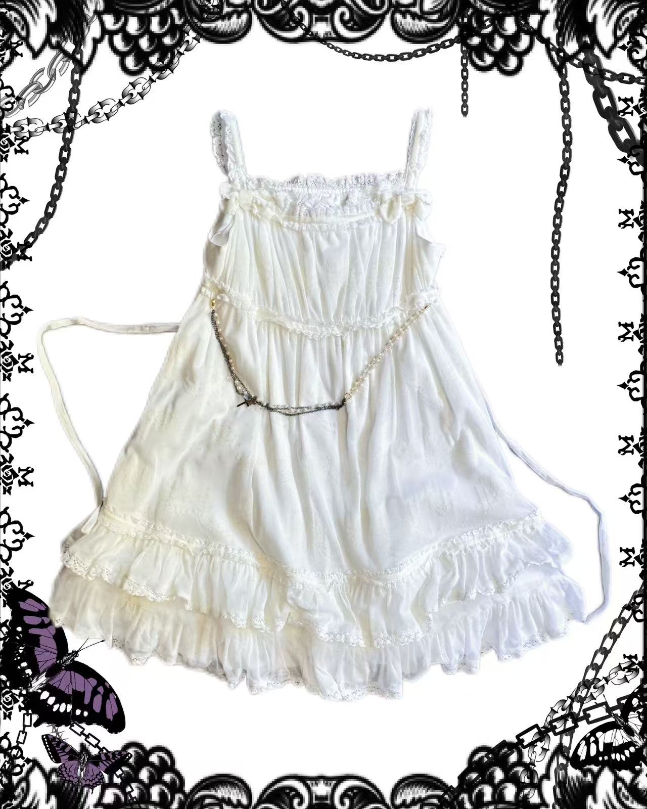 Baby the Stars Shine Bright Tank Top Dress with Pearl Chain