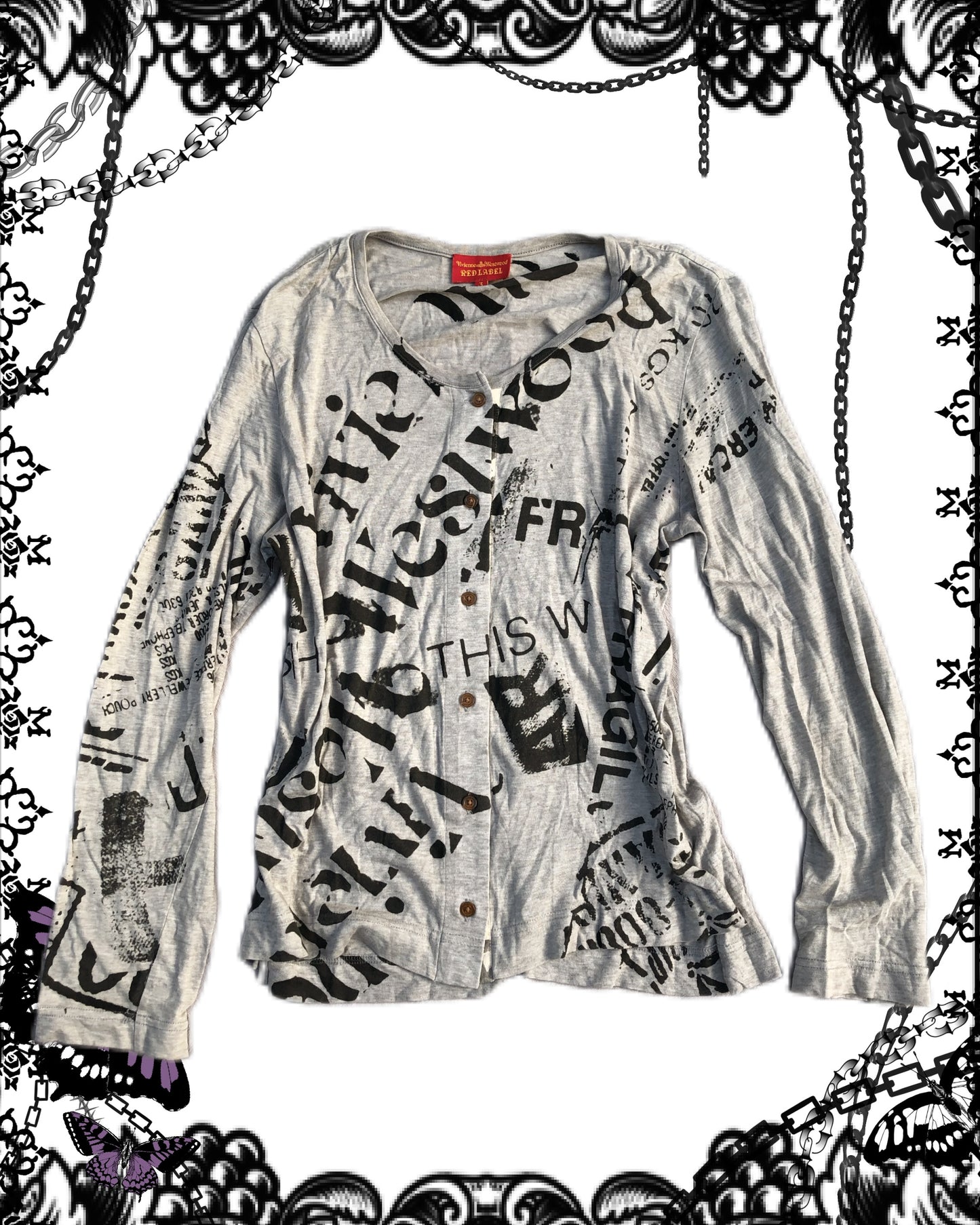 Vivienne Westwood Letter Print Button-Up