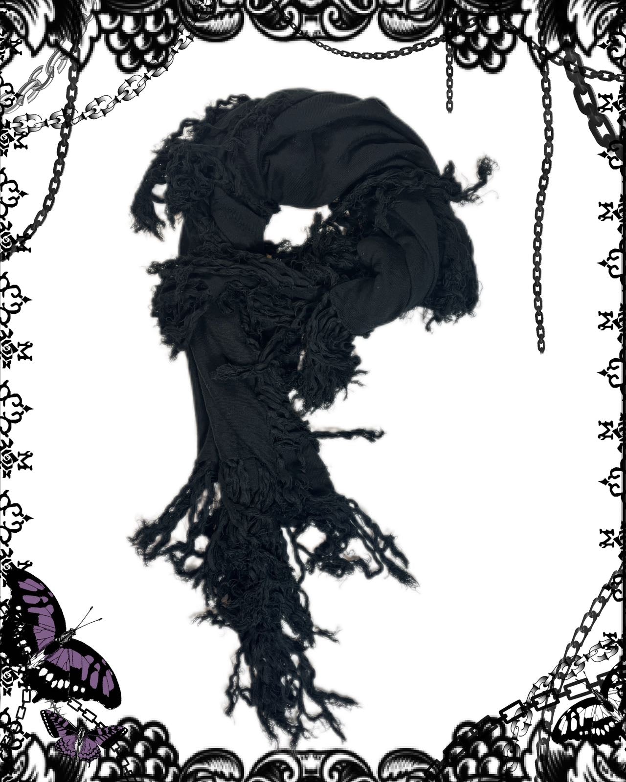 NOID Destructive Black Scarf
