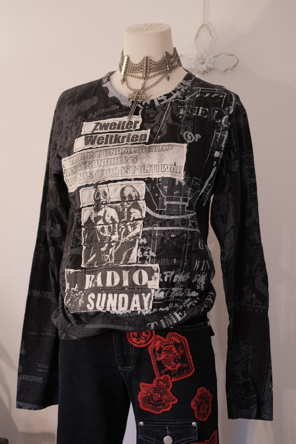 h.Naoto Print and Patch Top