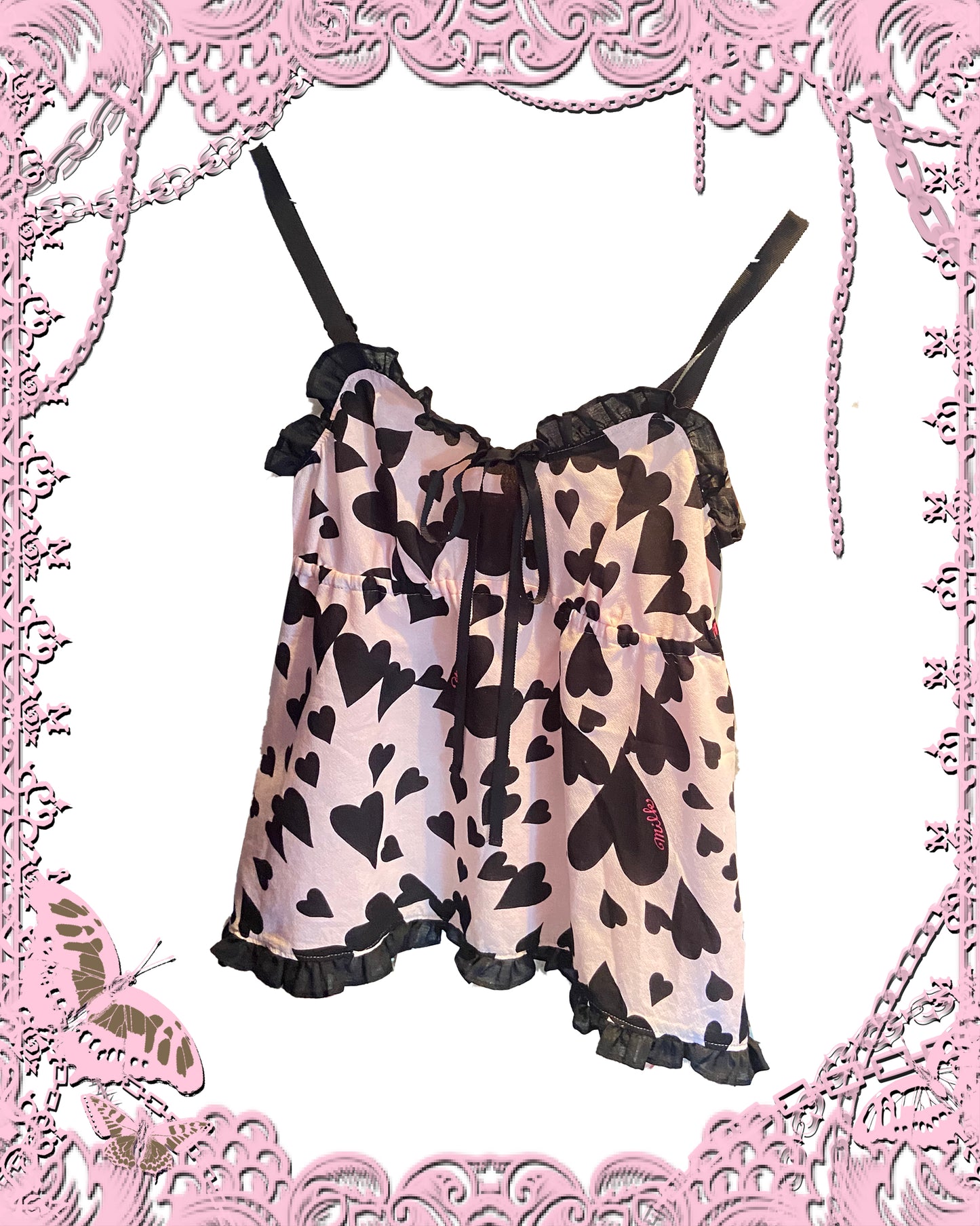 Milk Lace Heart Tank Top