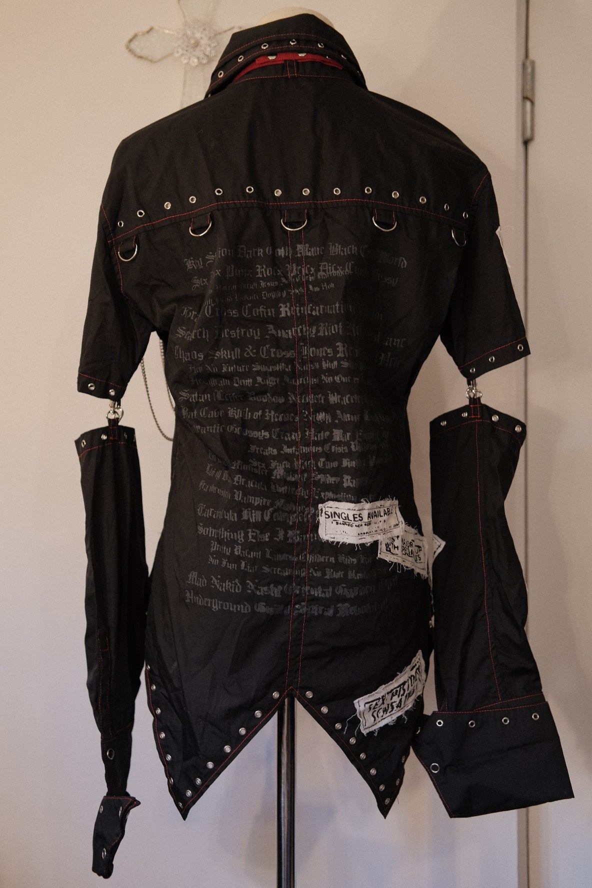 h.Naoto Destructive Print Button-Up Shirt
