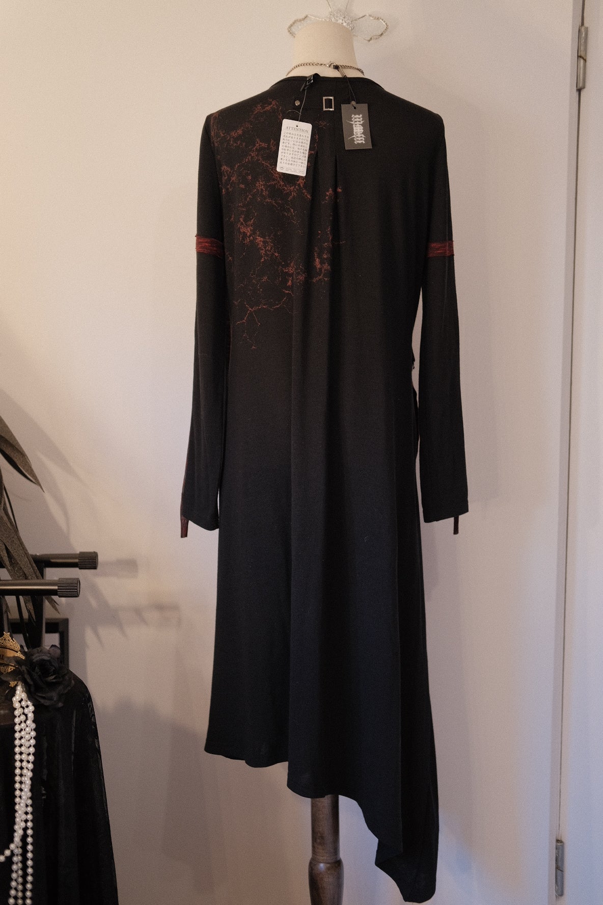 h.Naoto Cross Draped Dress